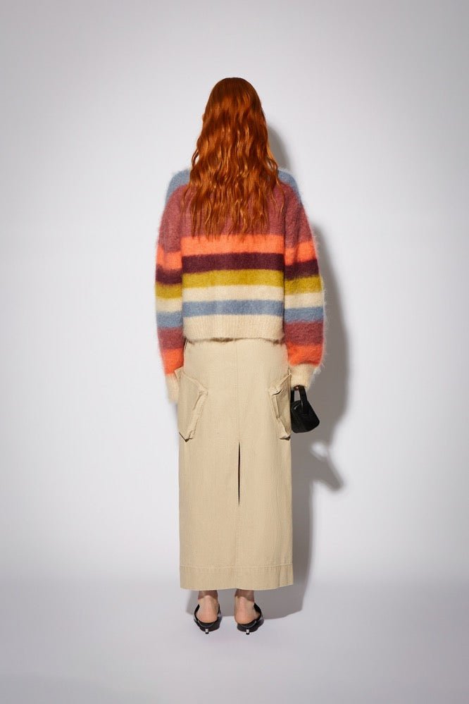 CPLUS SERIES Muti-colour Mohair Stripe Cardigan | MADA IN CHINA