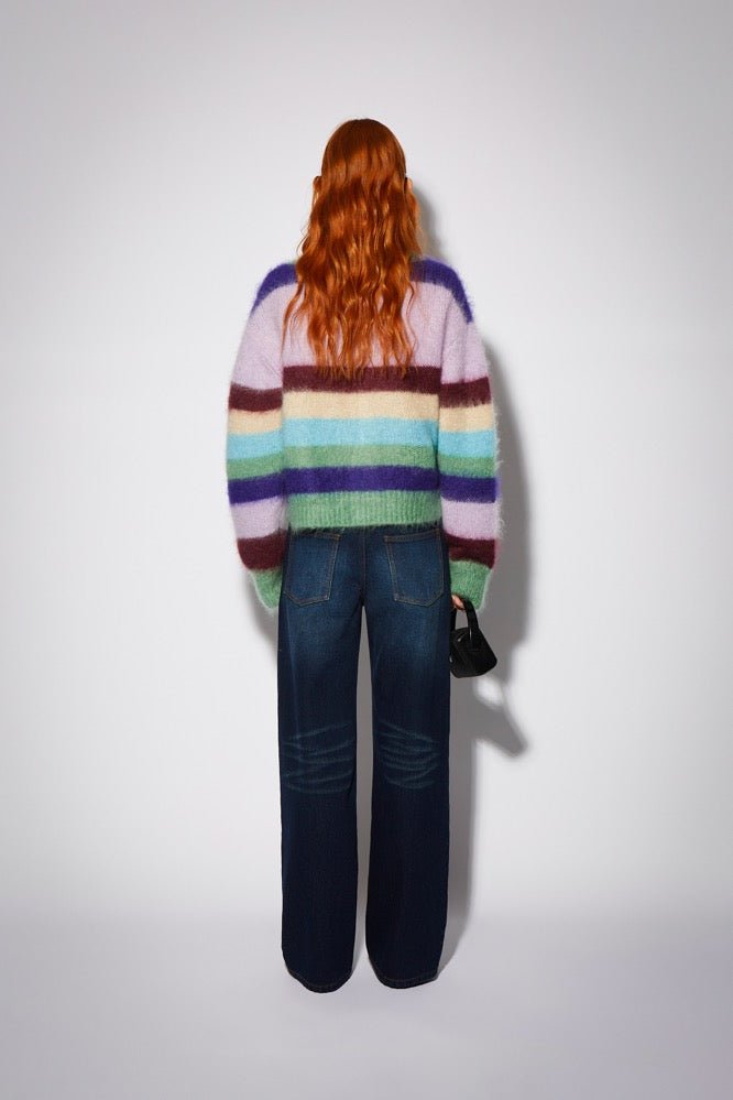 CPLUS SERIES Muti-colour Mohair Stripe Cardigan | MADA IN CHINA