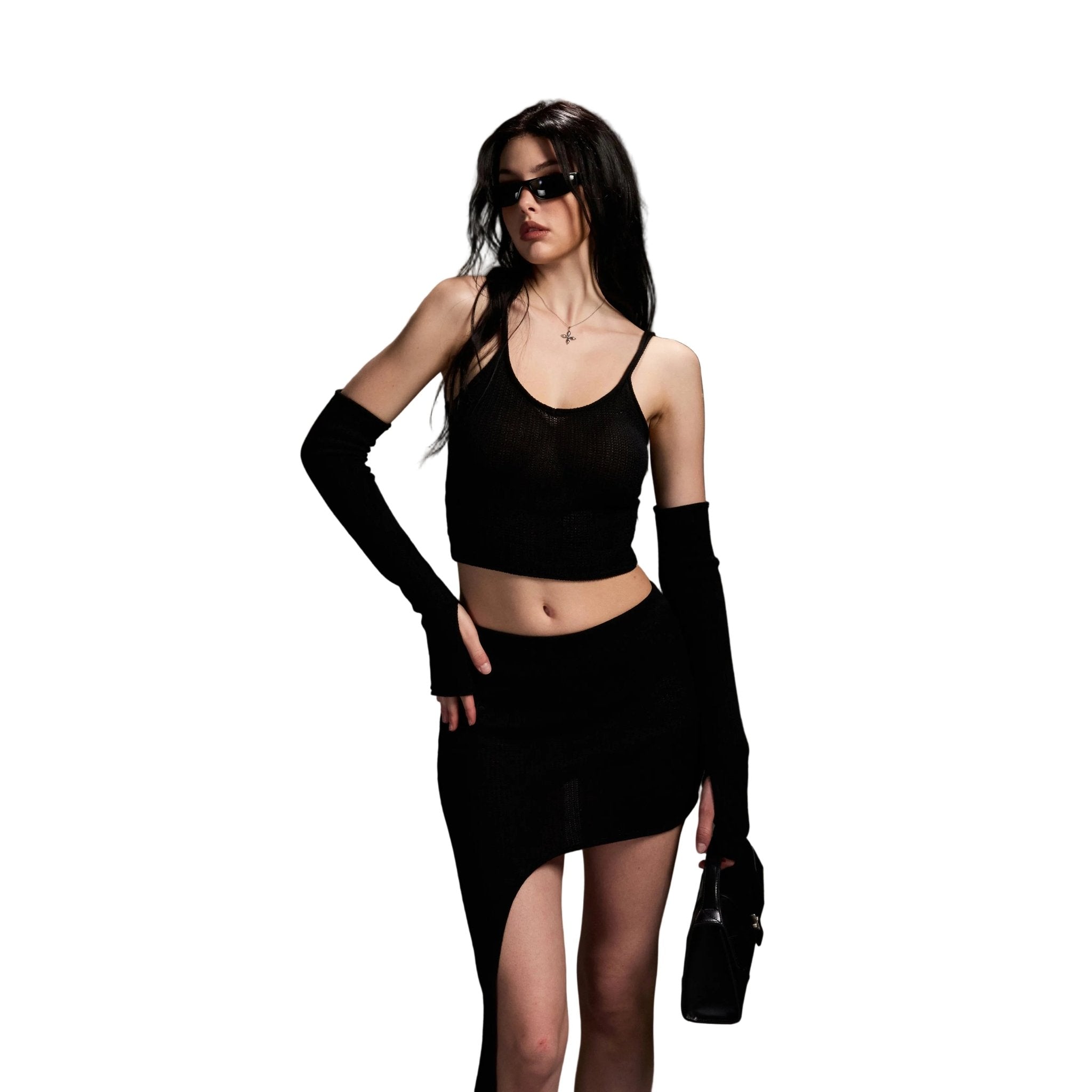 SMFK Myth Siren Cruise Knit Camisole Suit in Black | MADAX