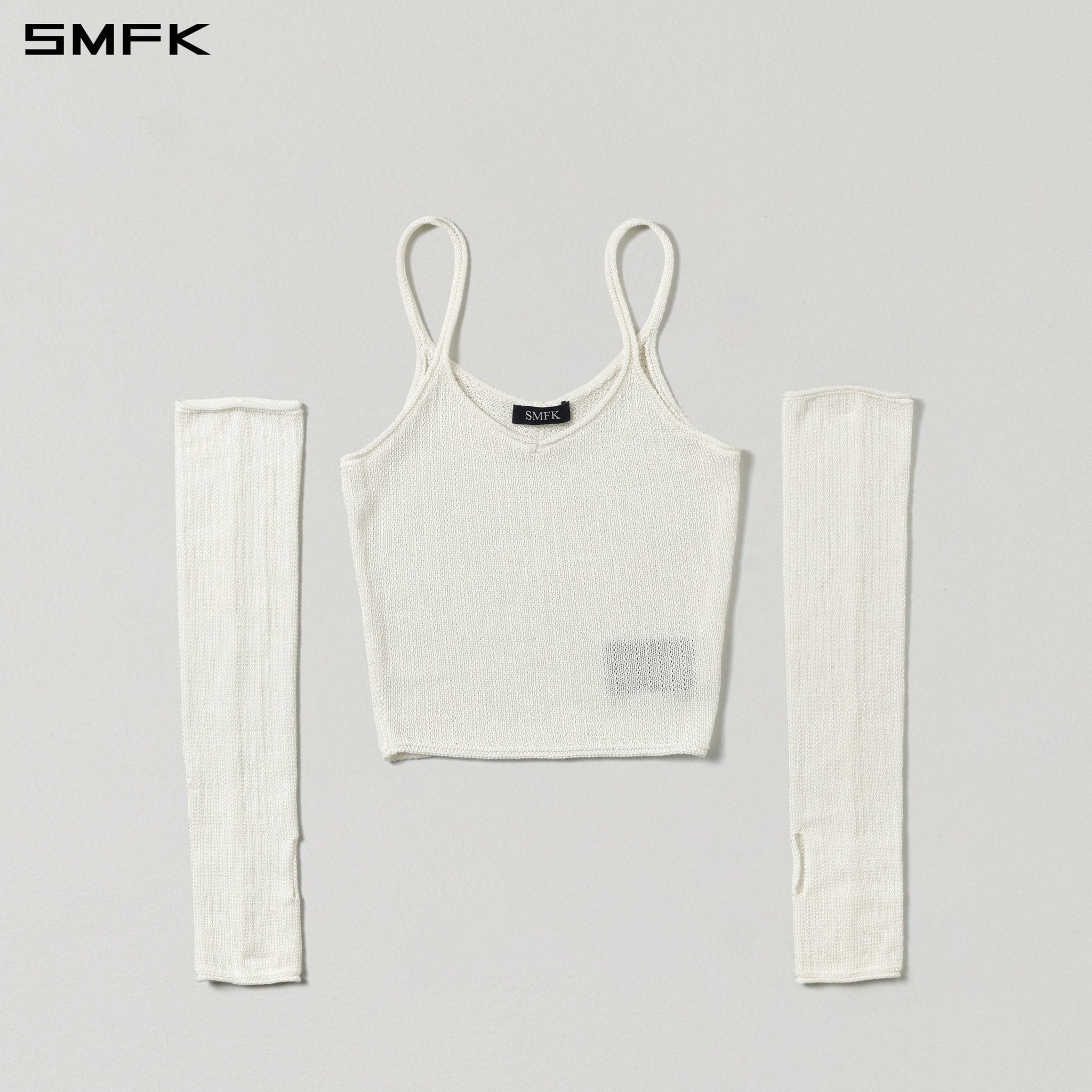 SMFK Myth Siren Cruise Knit Camisole Suit in White | MADAX