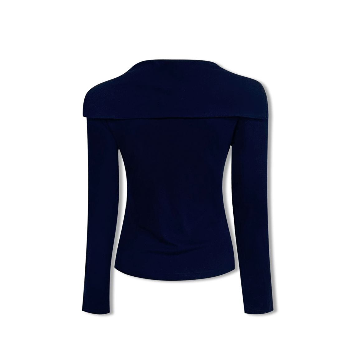 AIMME SPARROW Navy Collar Cape Top In Navy Blue | MADAX