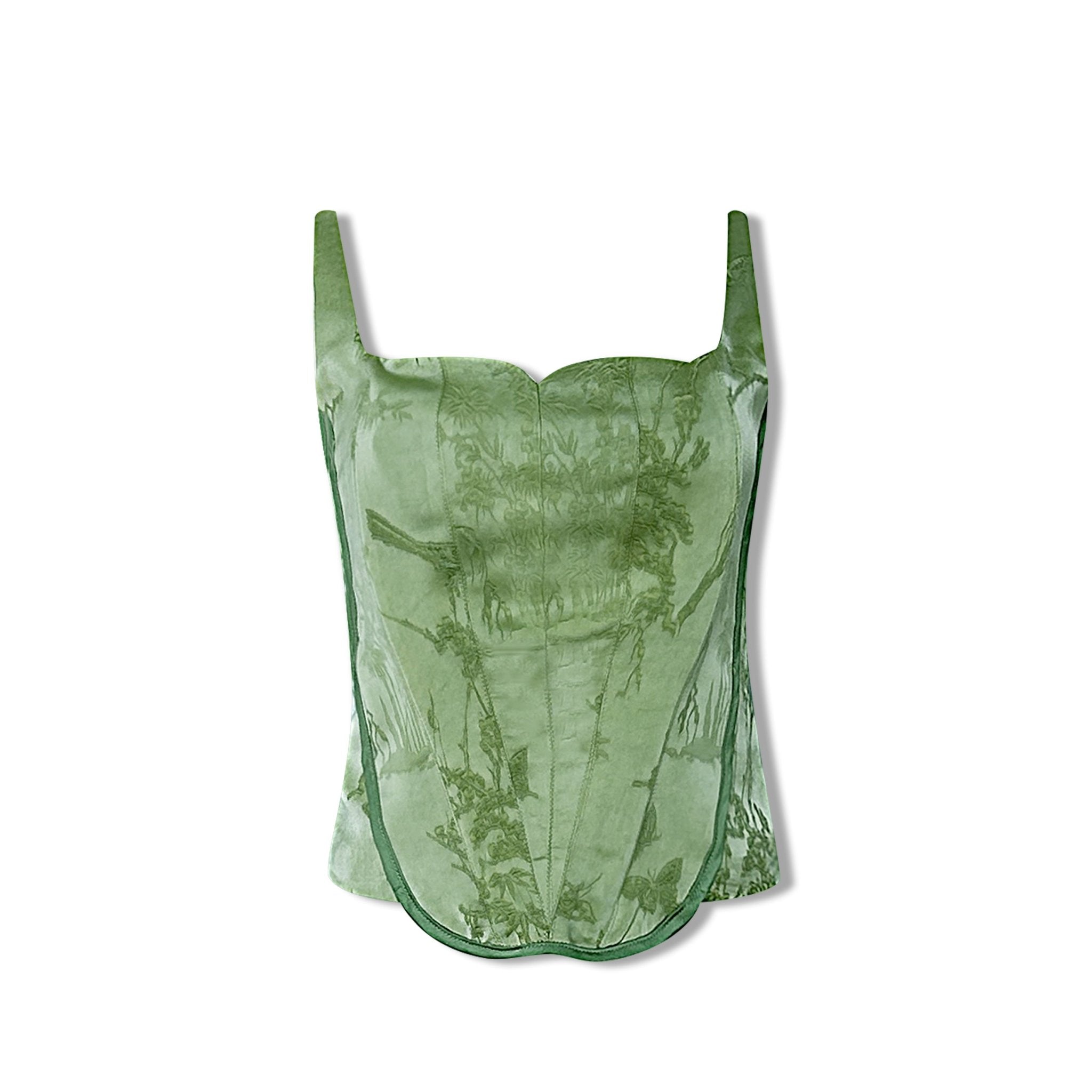 AIMME SPARROW New Chinese Embroidery Vest In Green | MADAX