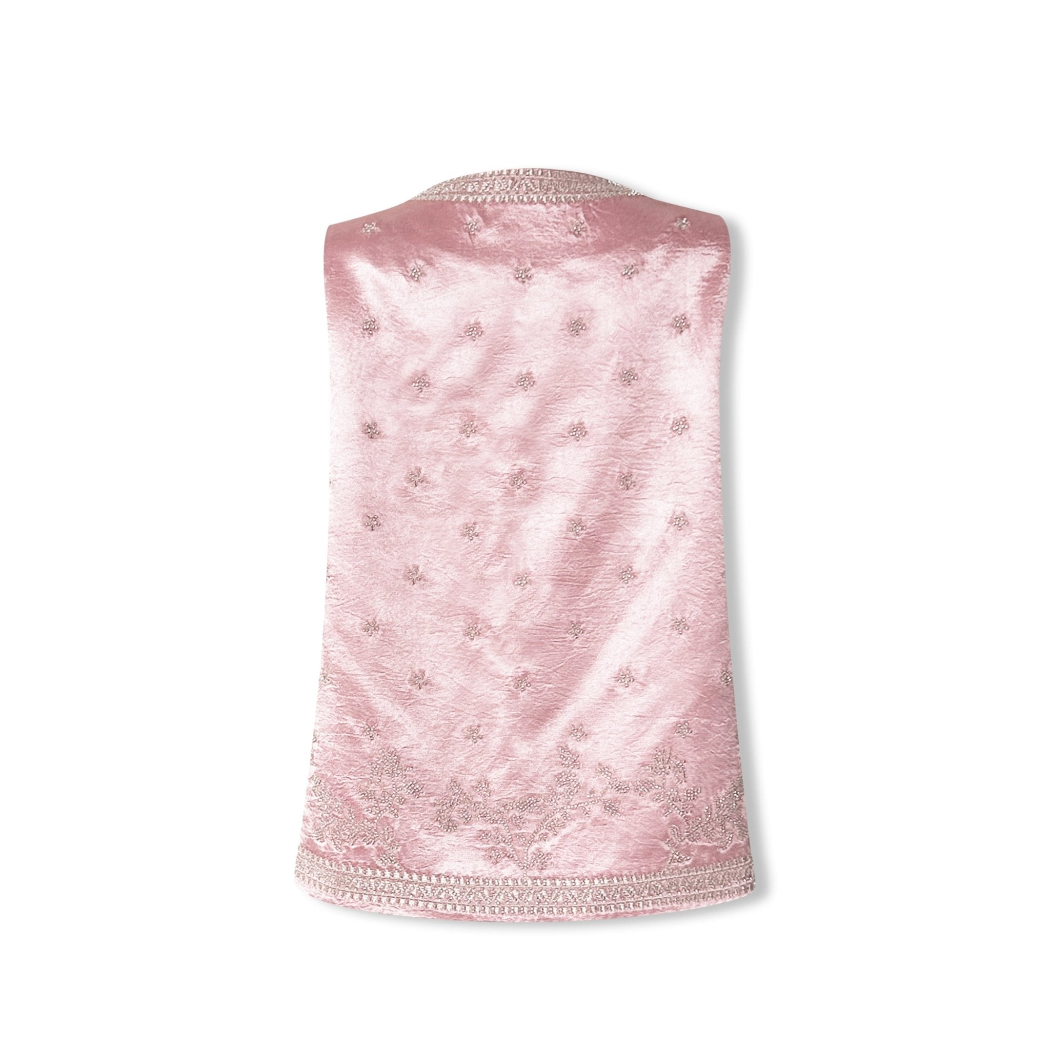 AIMME SPARROW New Chinese Style Leaf Beaded Vest In Pink | MADAX