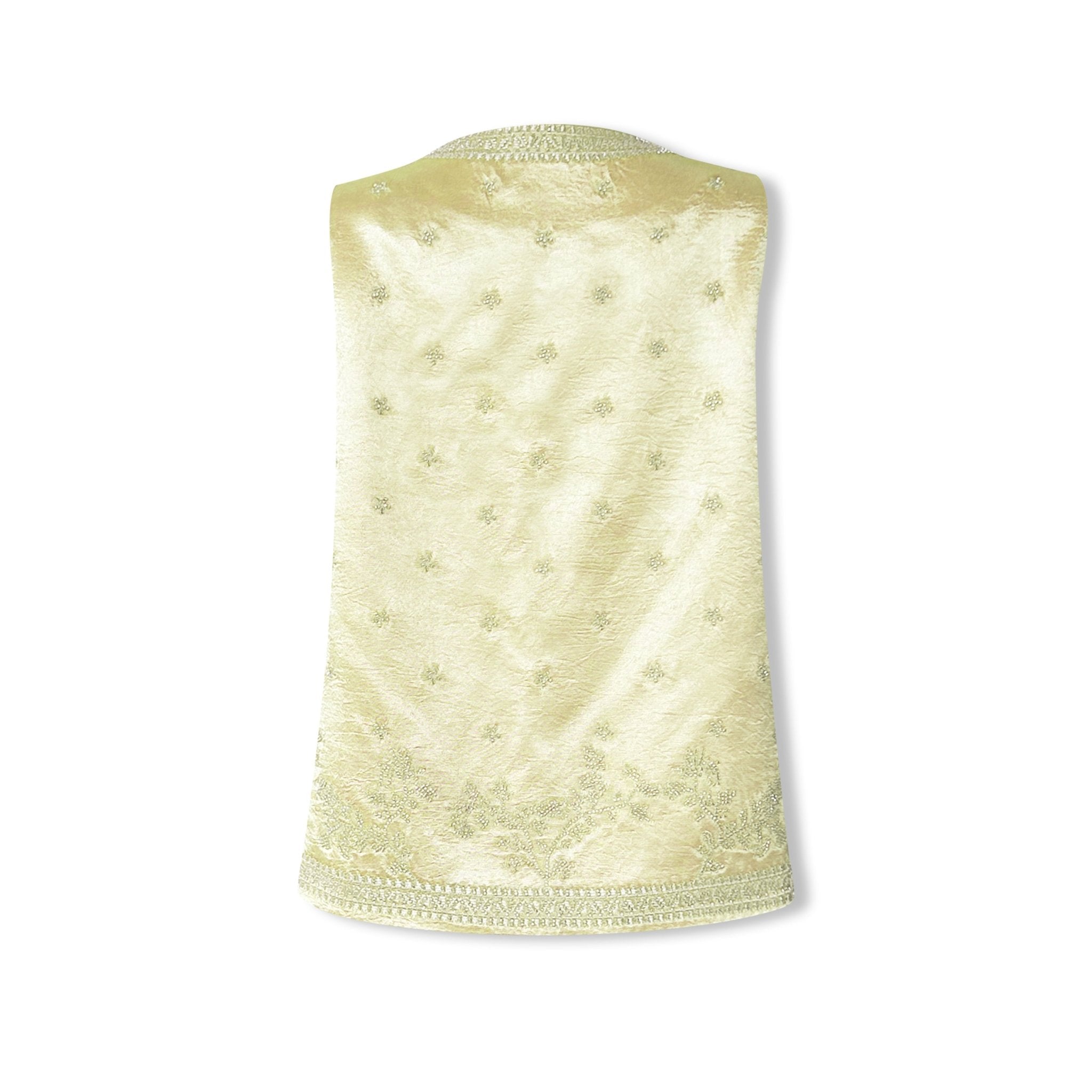 AIMME SPARROW New Chinese Style Leaf Beaded Vest In Yellow | MADAX