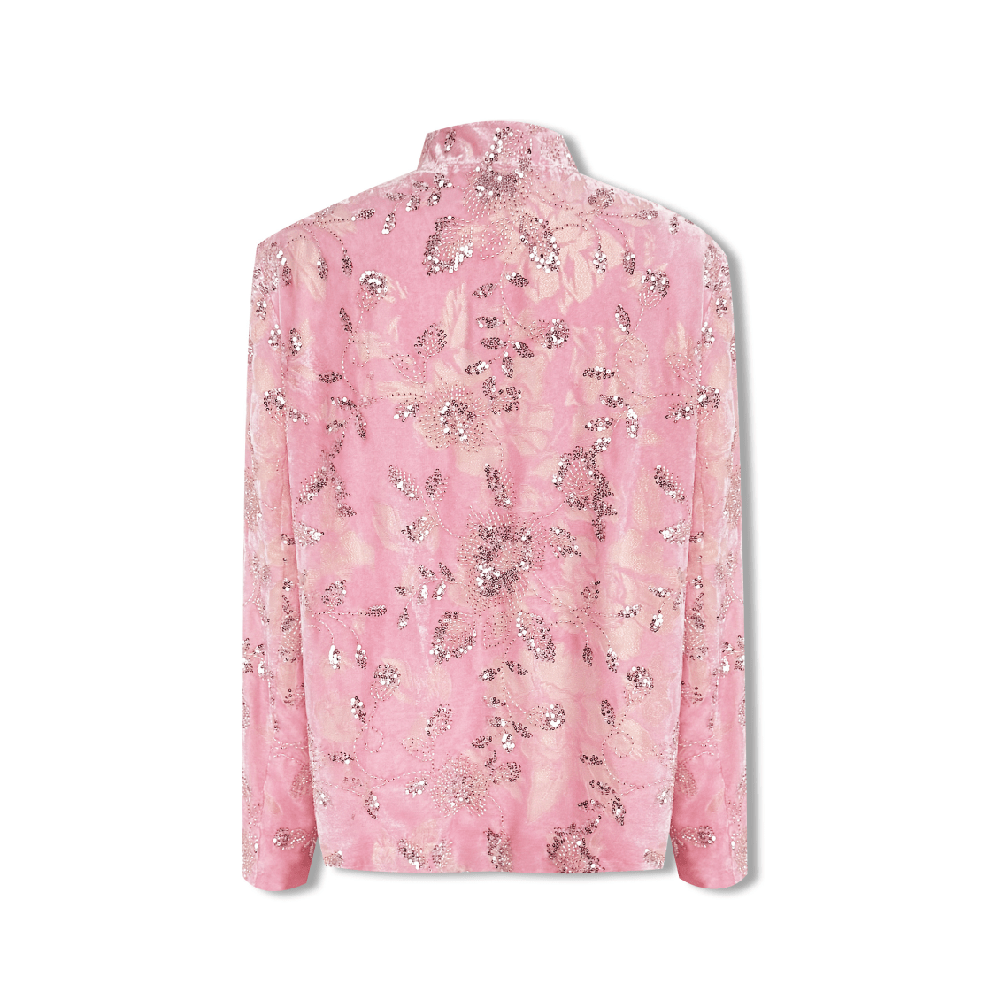 AIMME SPARROW New Chinese Style Sequin Embroidered Jacket In Pink | MADAX