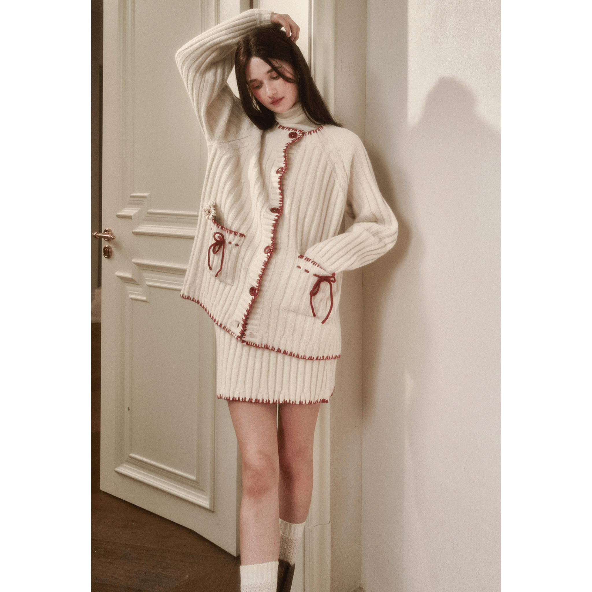 Group of Universe "North Latitude Wool" Sweater in White | MADAX