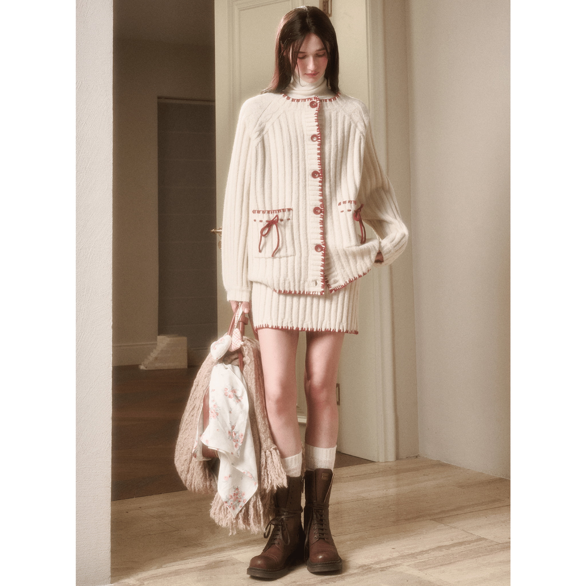 Group of Universe "North Latitude Wool" Sweater in White | MADAX