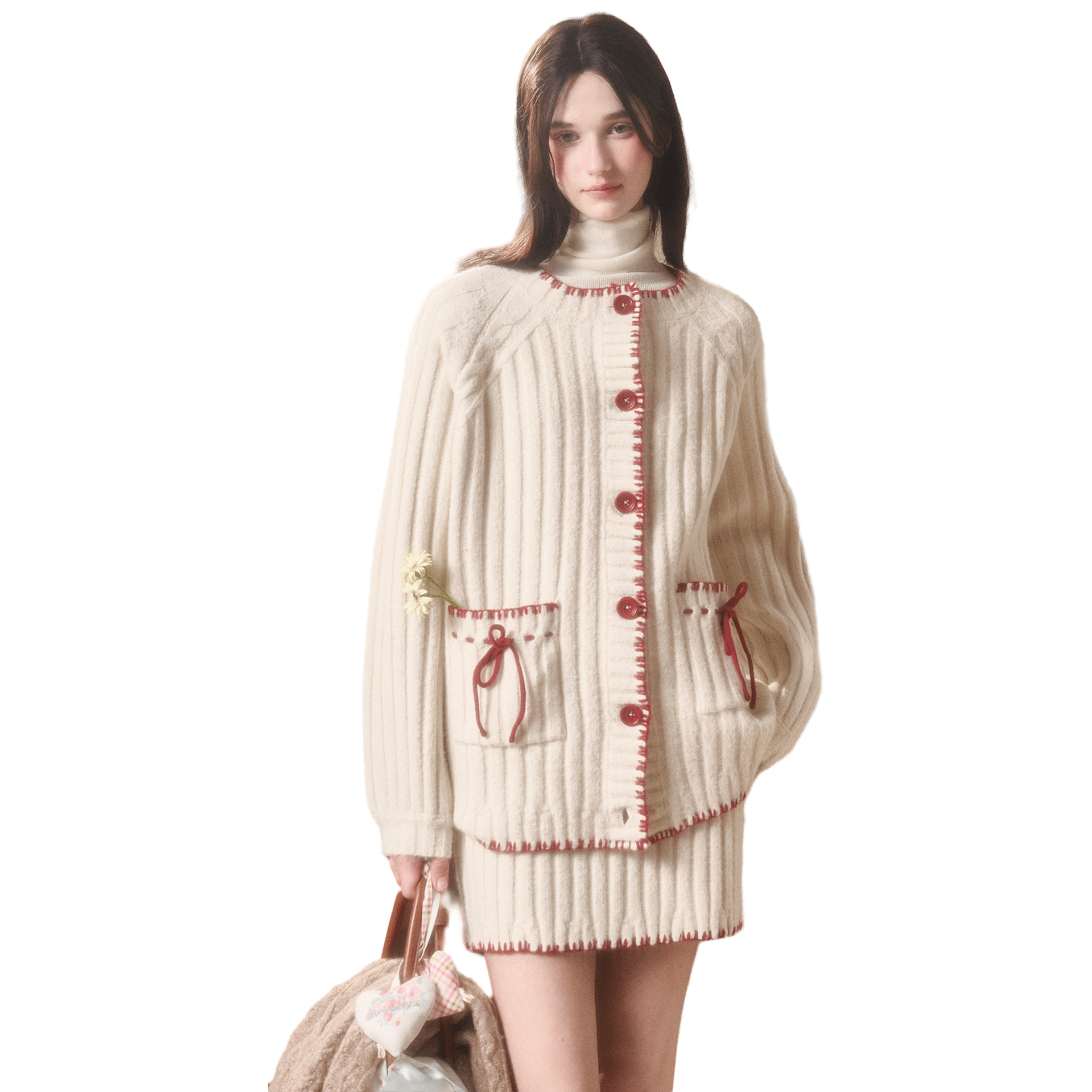 Group of Universe "North Latitude Wool" Sweater in White | MADAX