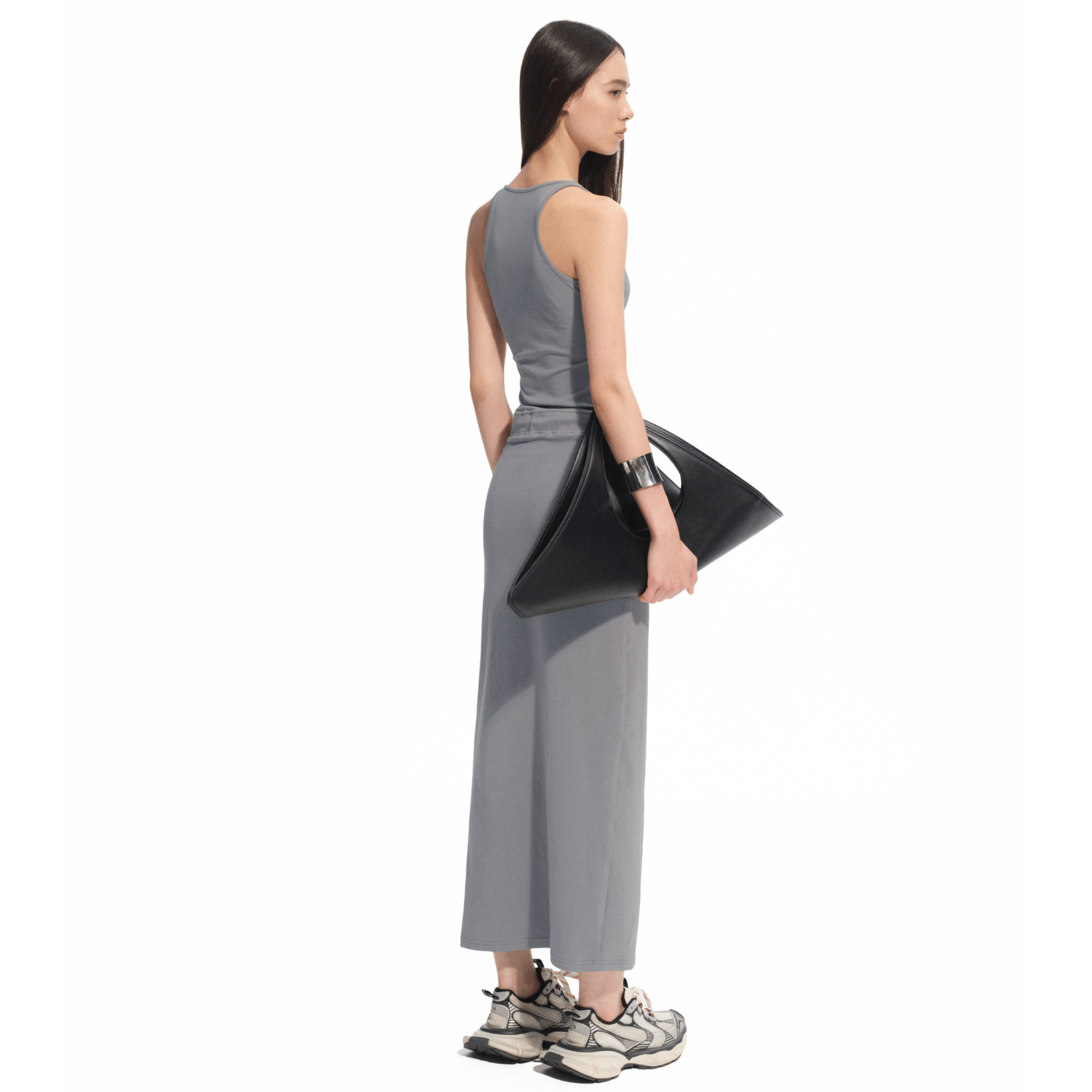 NAWS Obsidian Strapless Dress in Gray | MADAX