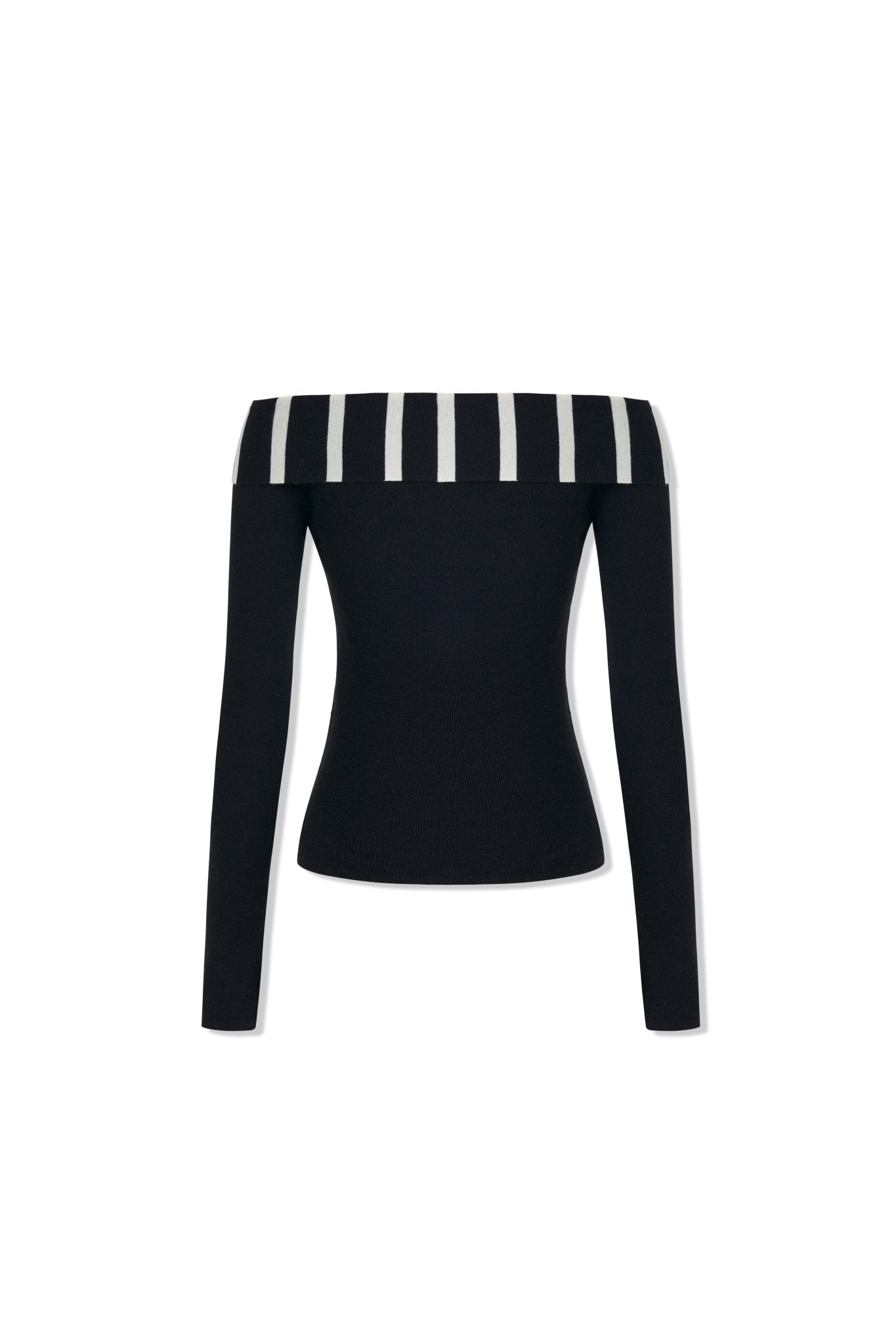 NAWS Off - Shoulder Knitwear In Black | MADAX