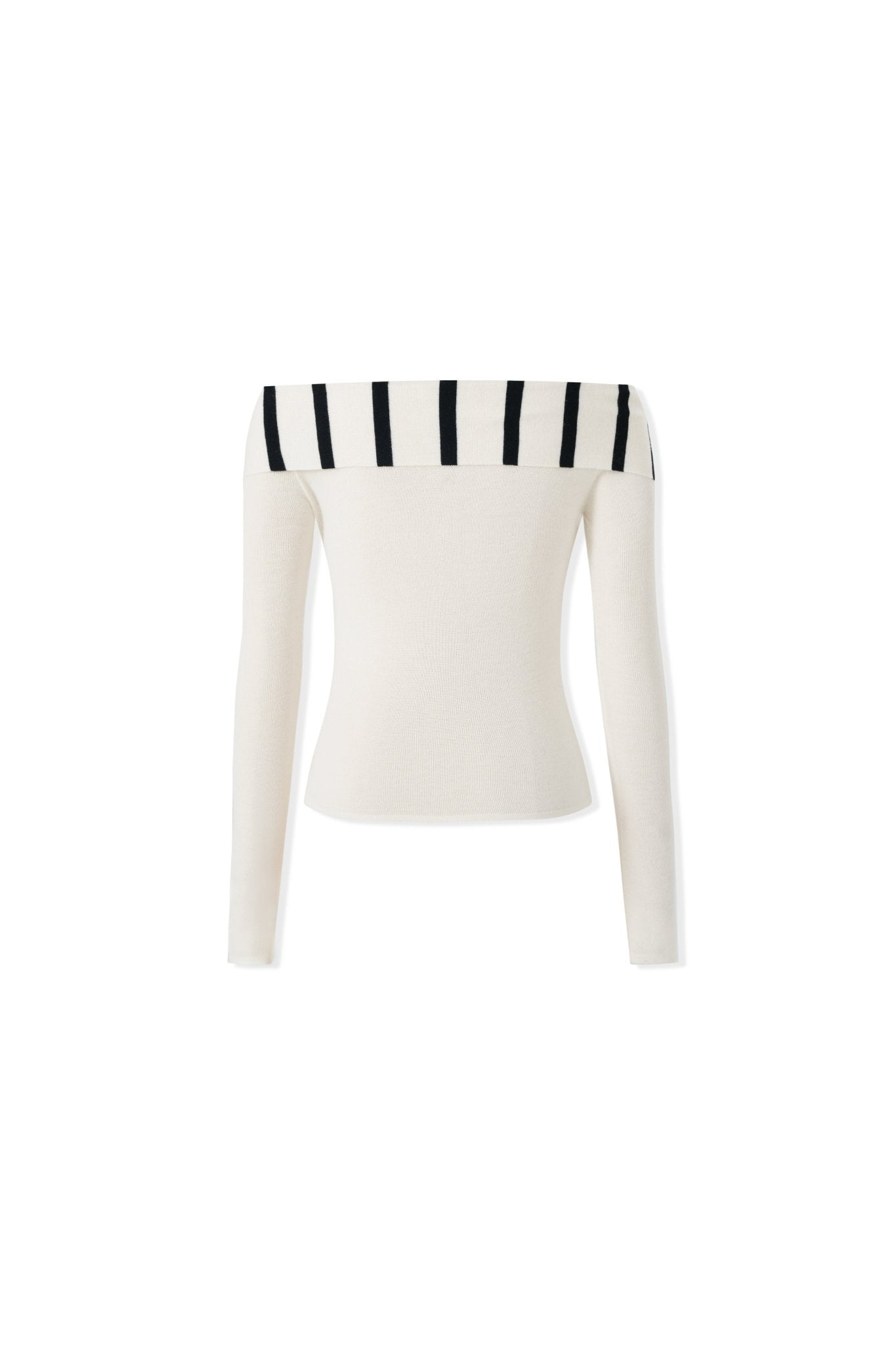 NAWS Off - Shoulder Knitwear In White | MADAX