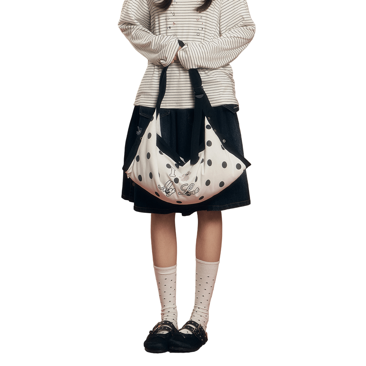 CHAOSCHAOS One - shoulder Crossbody Dual - use Puffy Pillow Bag In Polka Dot | MADAX