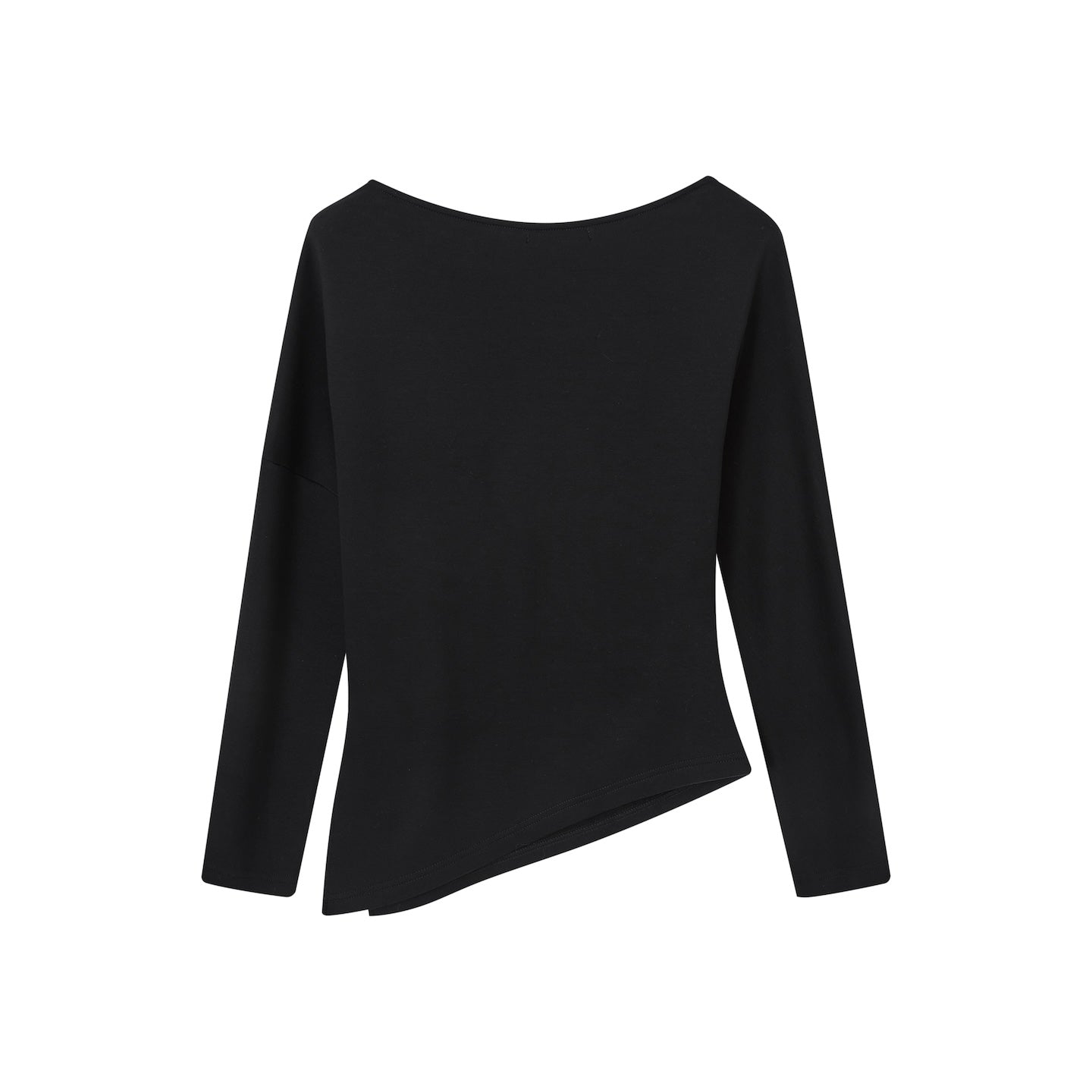 SOMESOWE One - shoulder Irregular Top In Black | MADAX