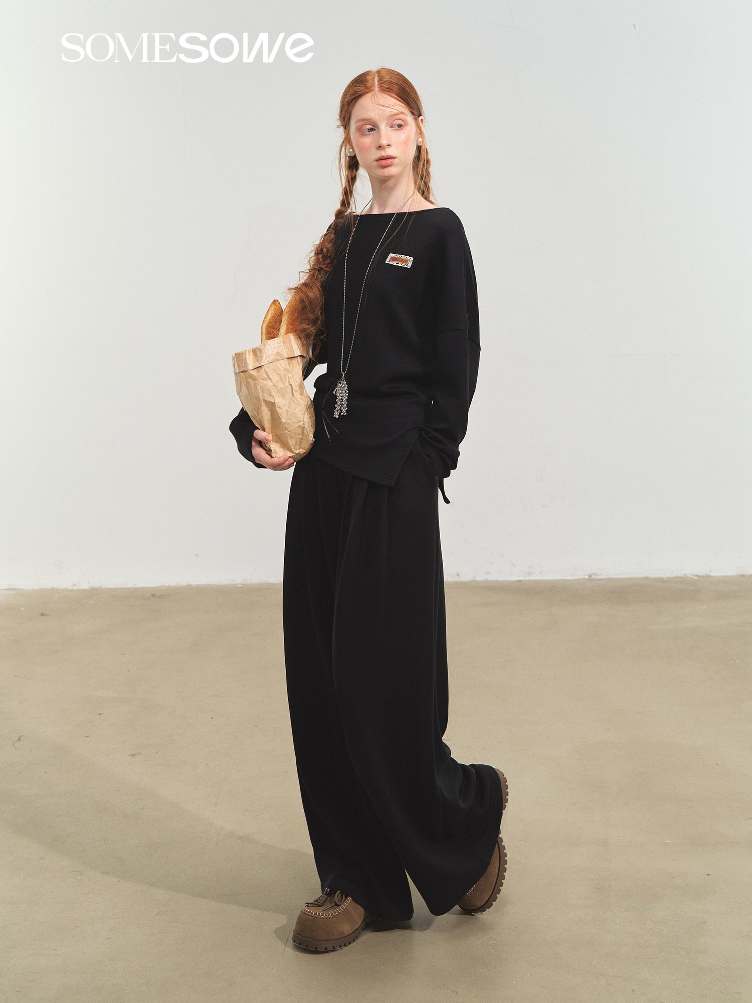 SOMESOWE One - shoulder Irregular Top In Black | MADAX