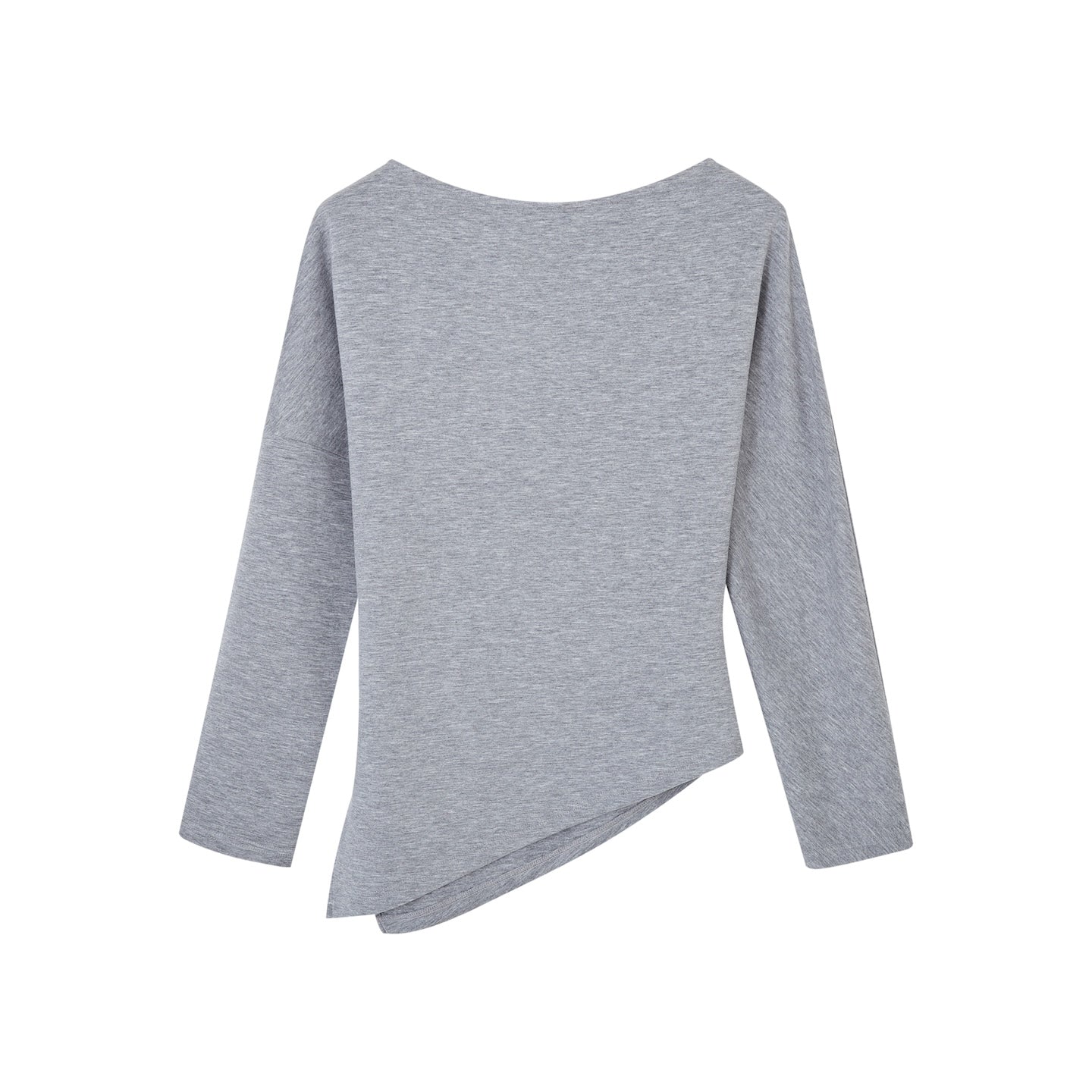 SOMESOWE One - shoulder Irregular Top In Light Gray | MADAX