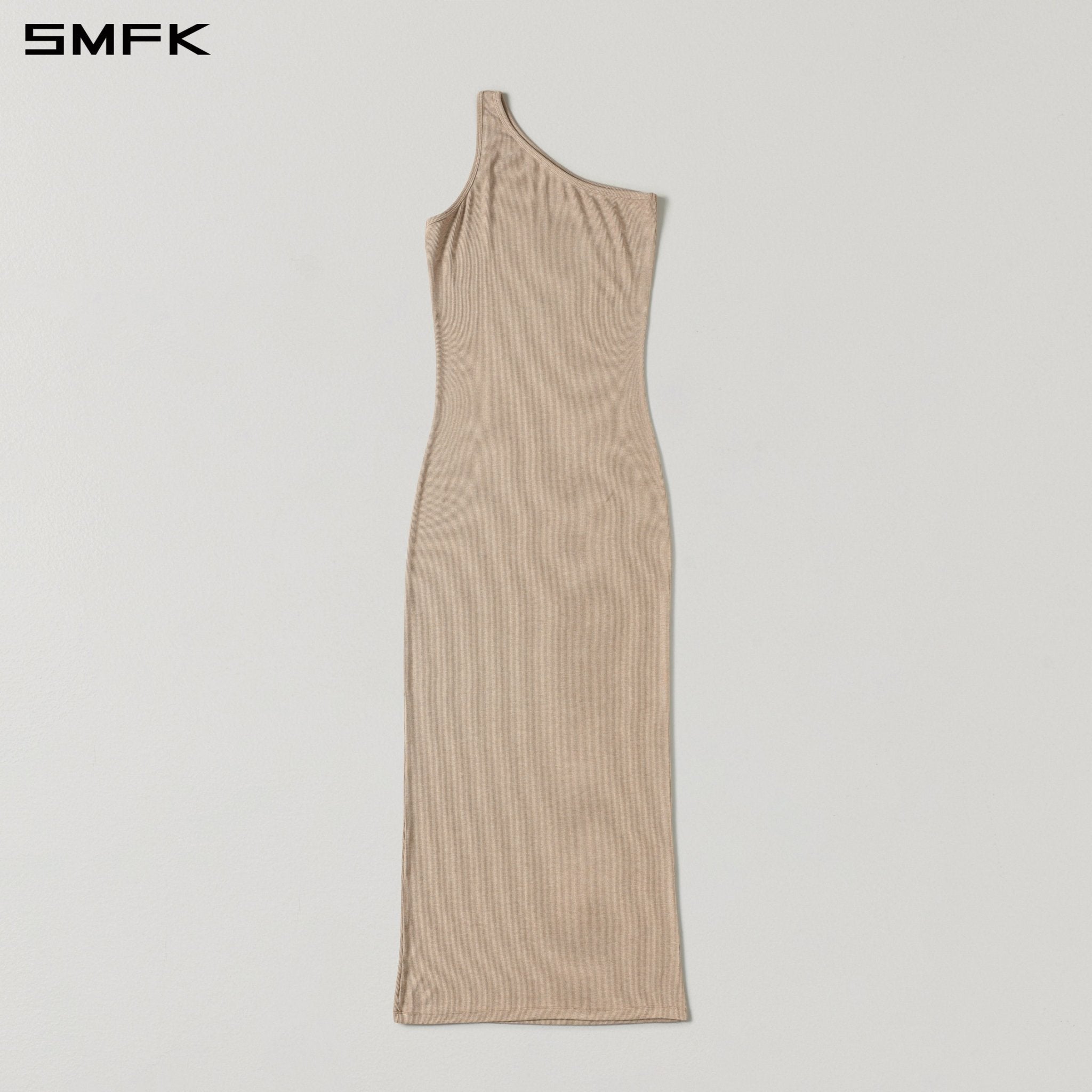 SMFK One-Shoulder Long Dress Skin Tone | MADAX