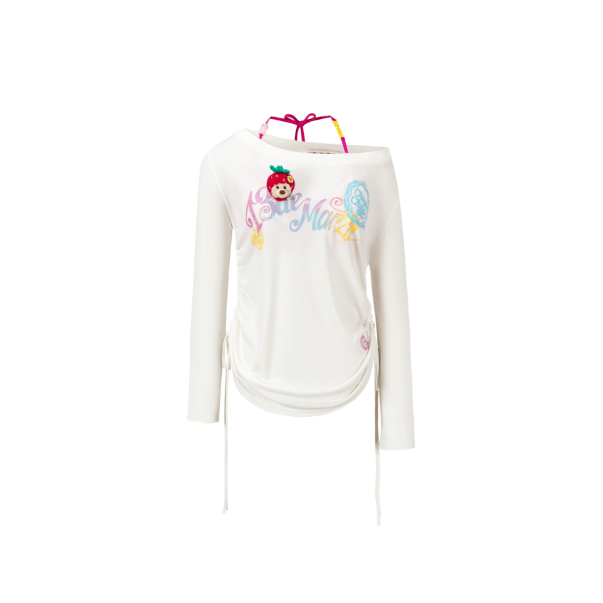 13DE MARZO One - shoulder Long - sleeved Suit in White | MADAX