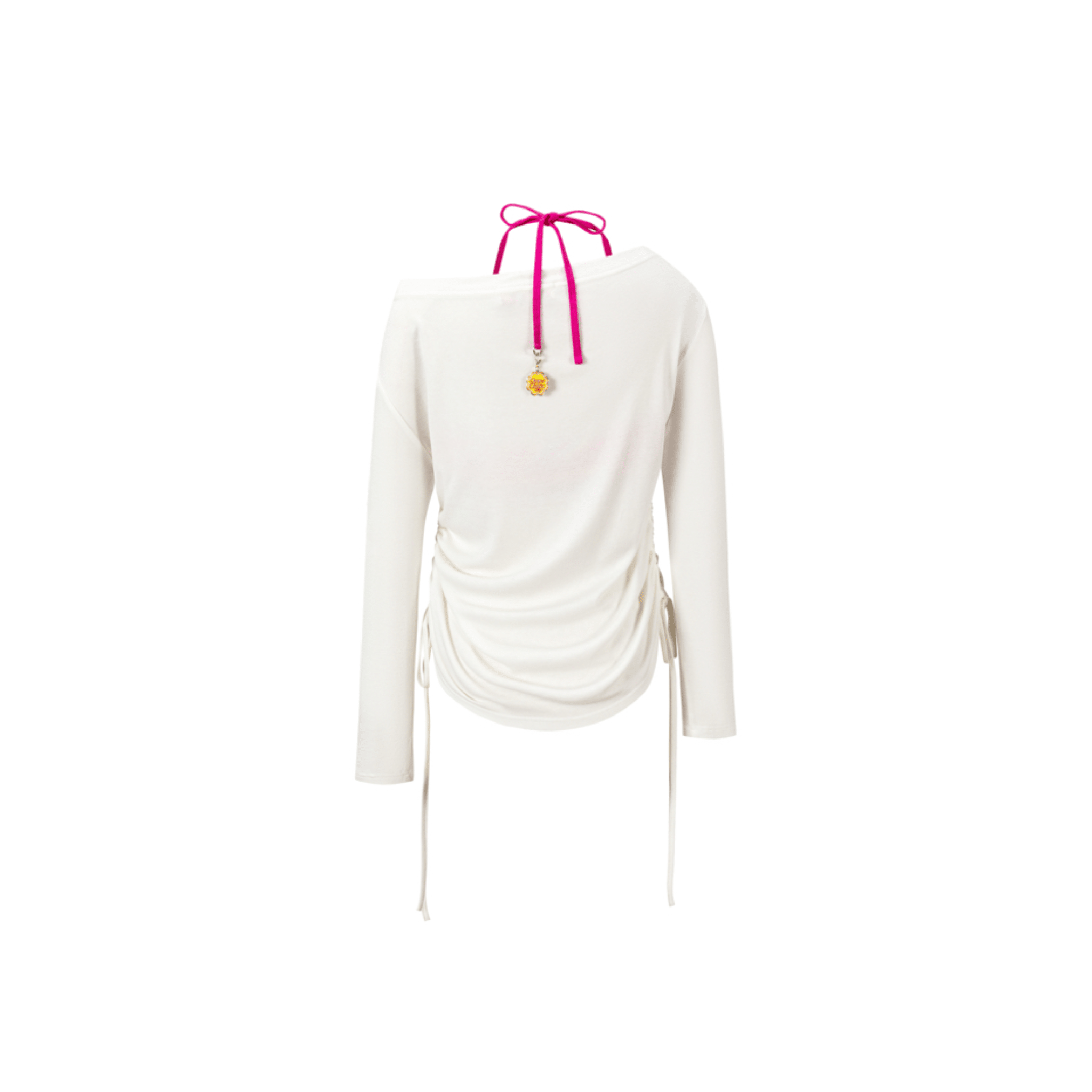 13DE MARZO One - shoulder Long - sleeved Suit in White | MADAX
