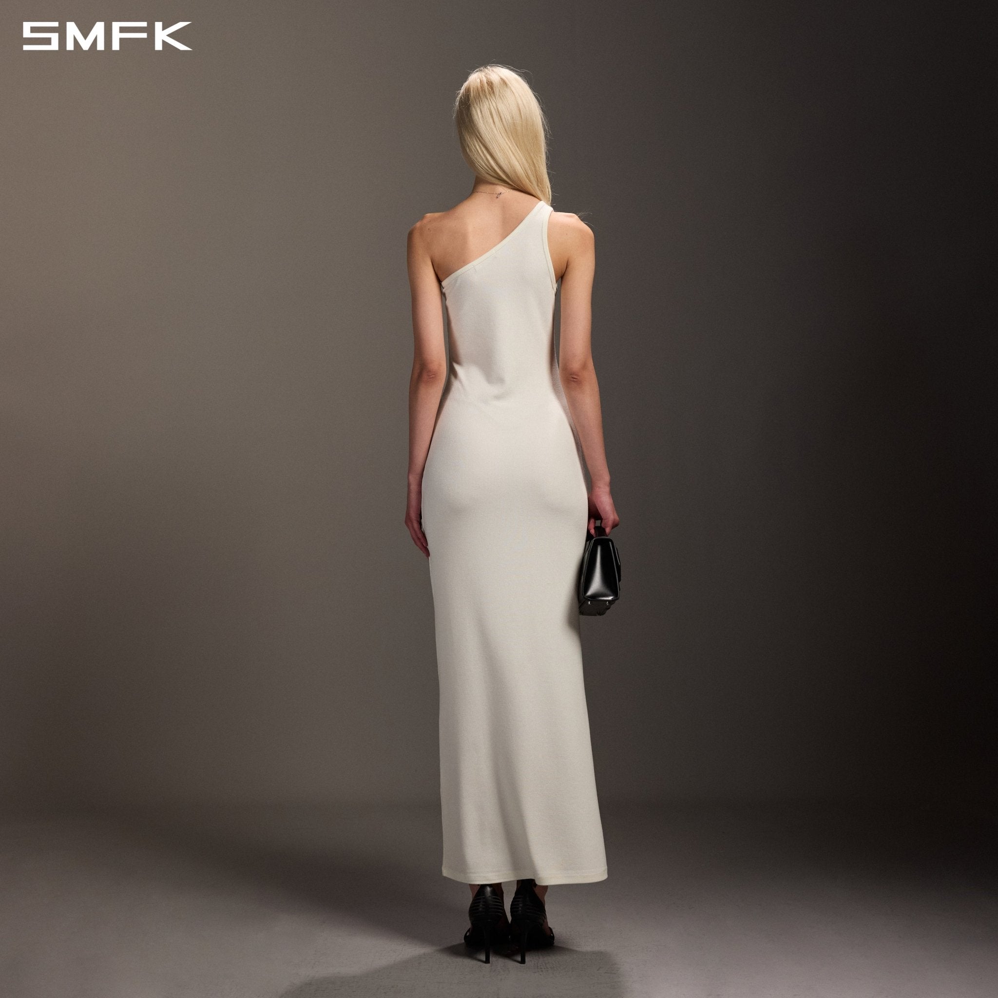 SMFK One-Shoulder Long White Dress | MADAX
