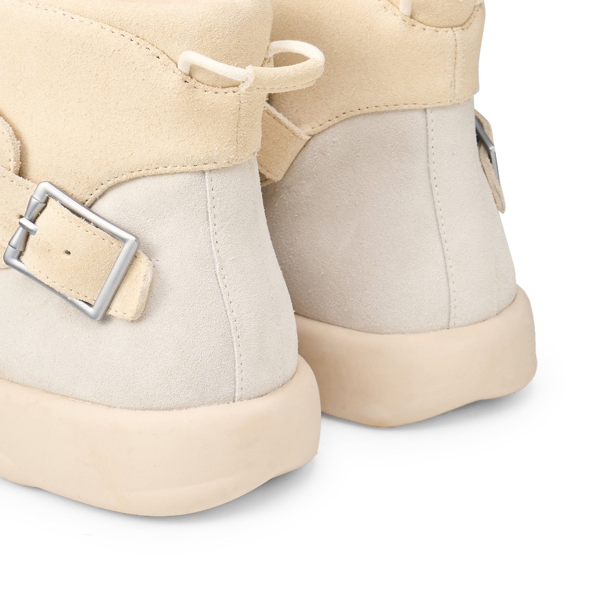 LOST IN ECHO Open Smile Thick Soled Fleece Snow Boots In Cream | MADAX