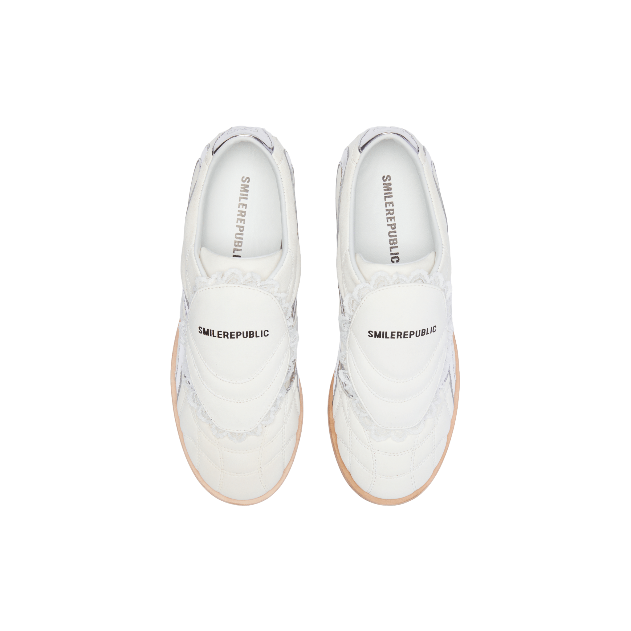 SMILEREPUBLIC Original White Bow Side Label Low - top Training Shoes | MADAX