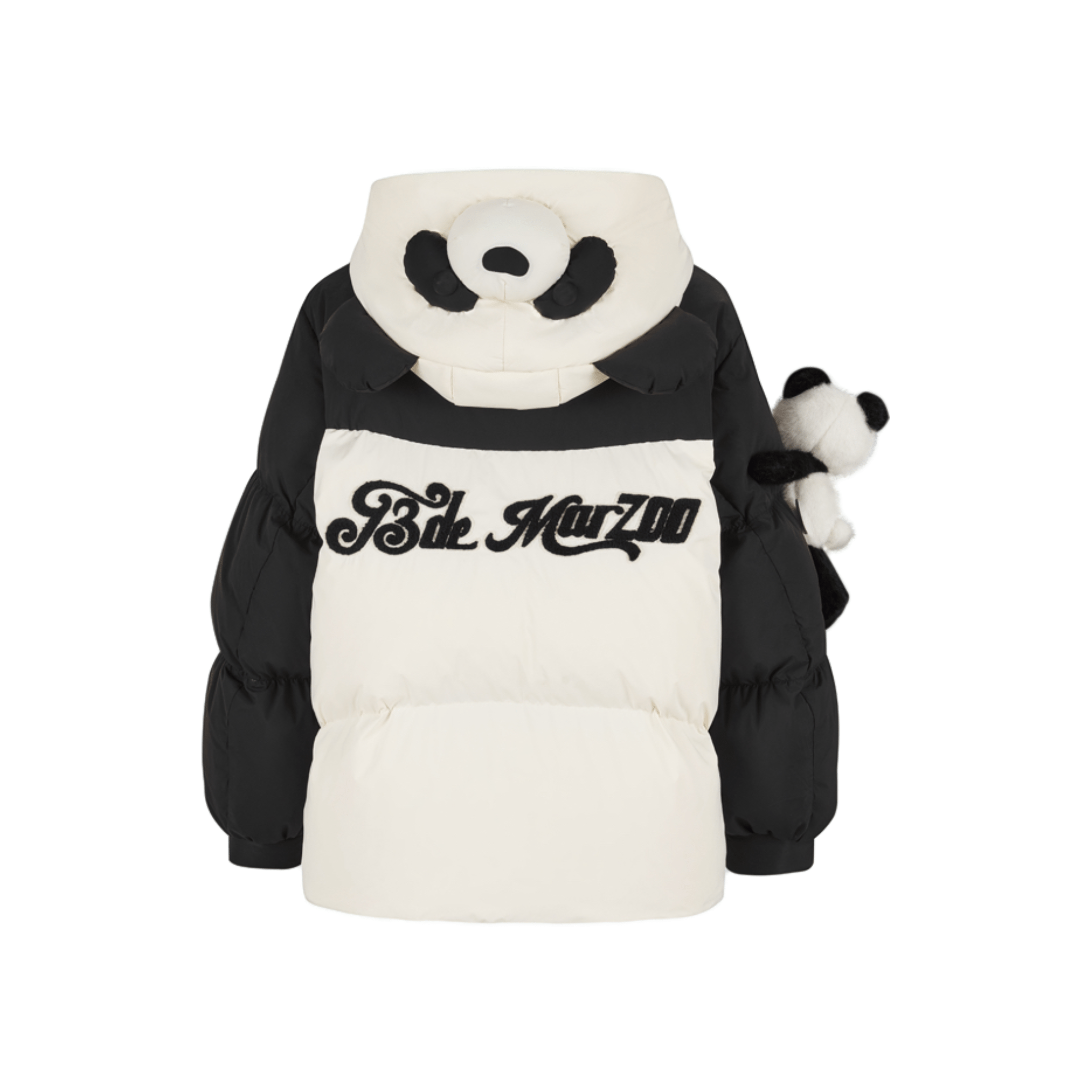 13DE MARZO Panda Bear Doll Down Jacket in White | MADAX