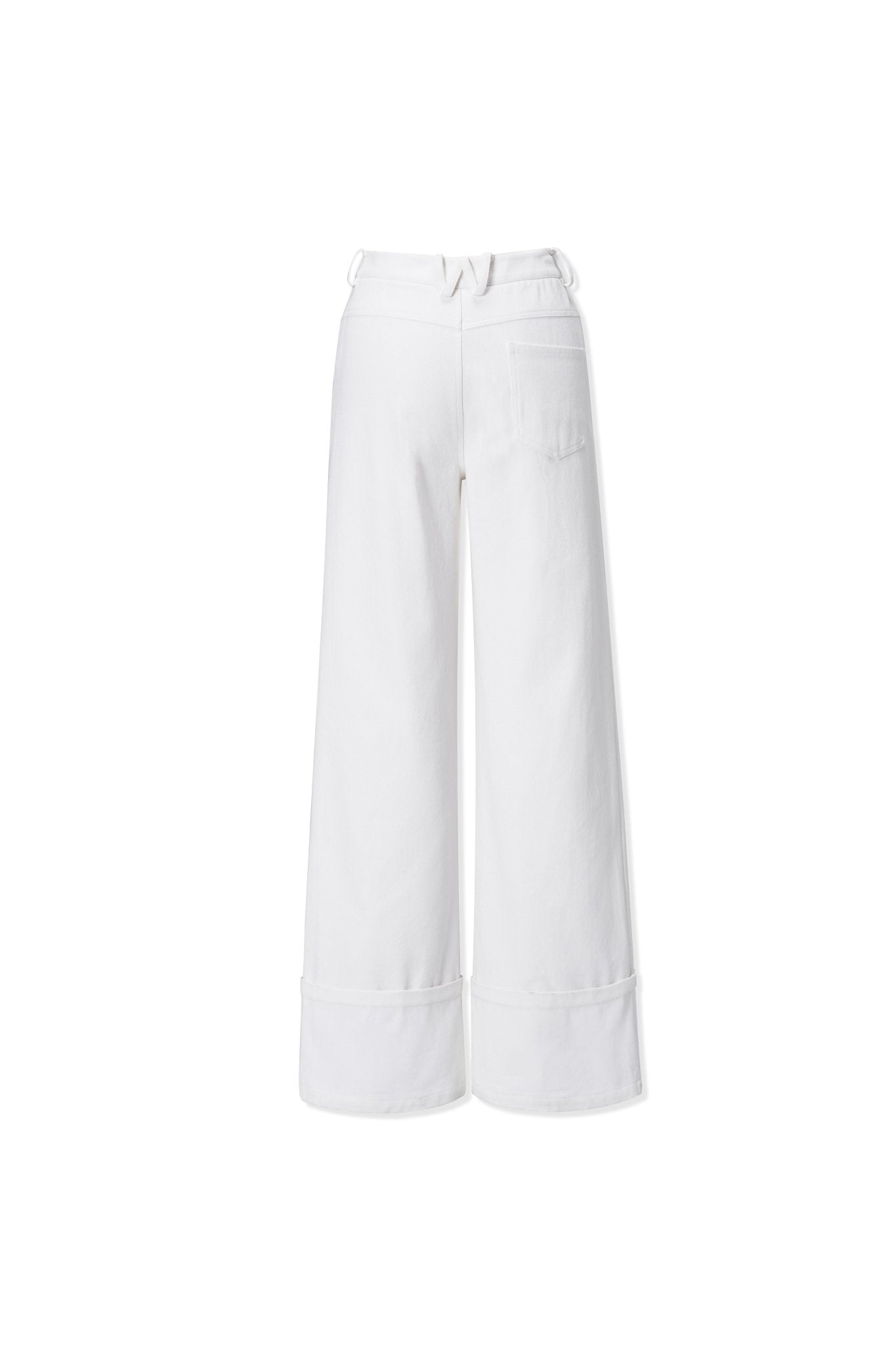 NAWS Parallel Line Straight - leg Pants In White | MADAX