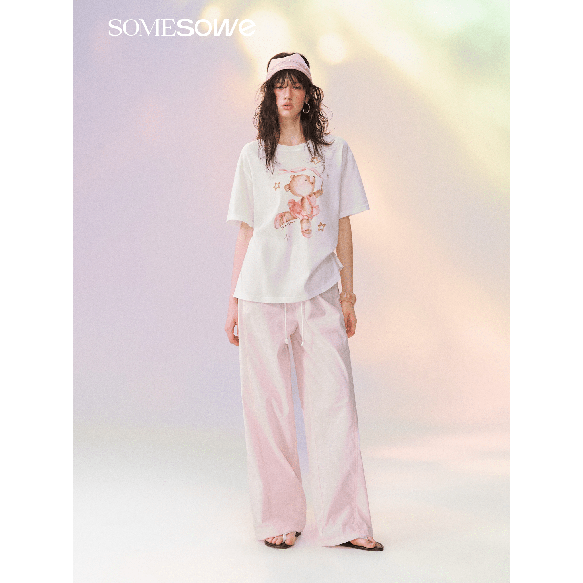 SOMESOWE Pastel-colored Summer-refreshing and Relaxed Pink Pants | MADAX