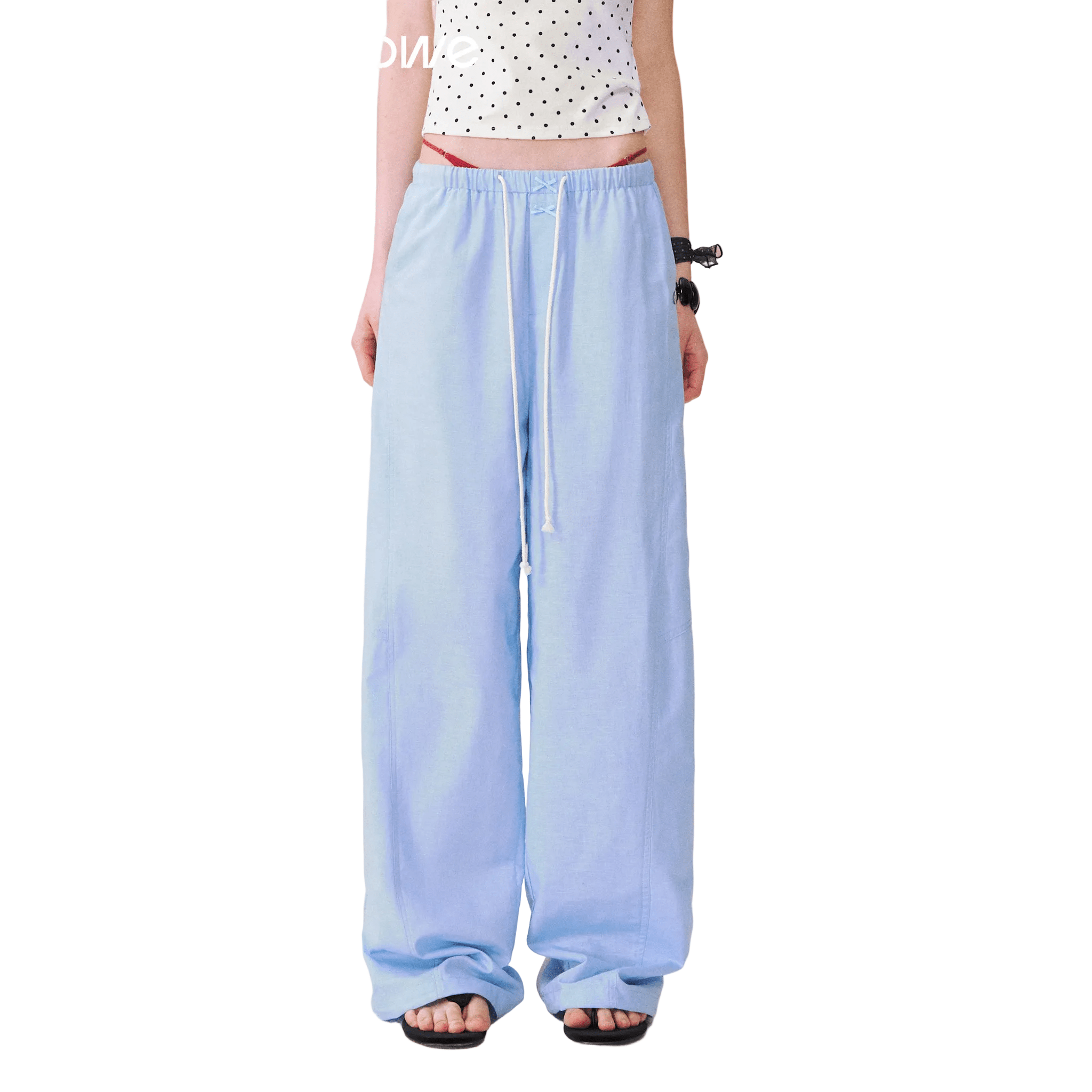 SOMESOWE Pastel-colored summer-style cool and relaxed pants in Blue | MADAX