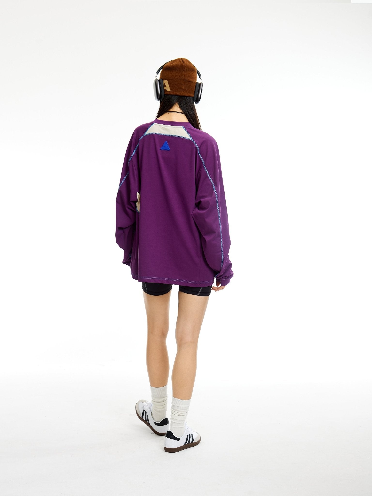 ARCH Patchwork Cooling LS T - shirt in Purple | MADAX