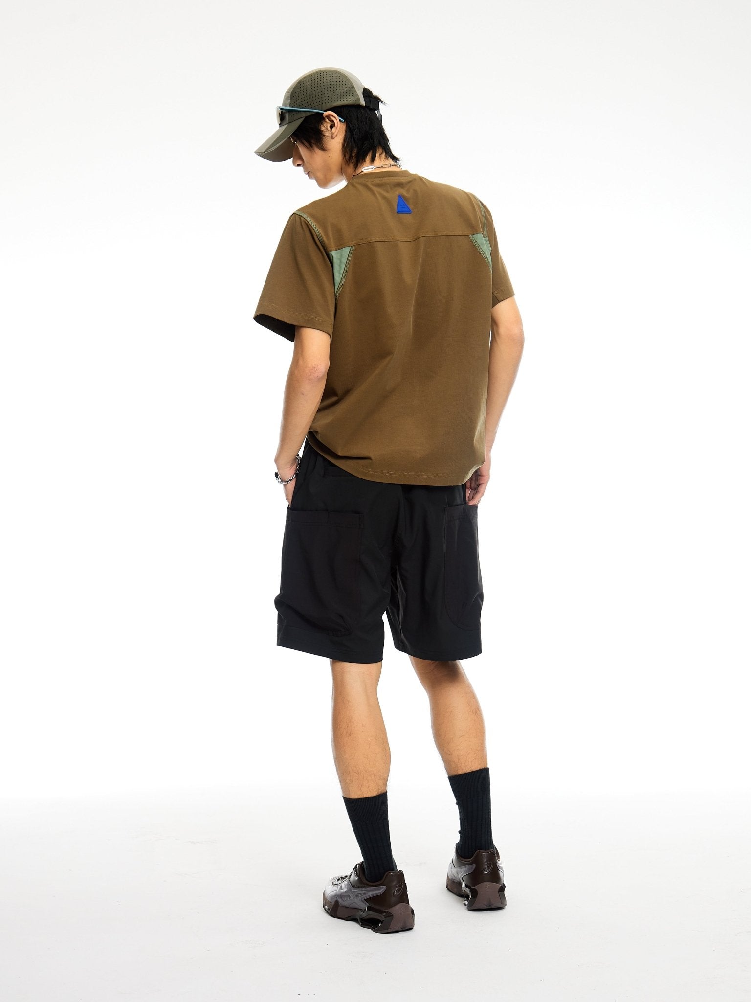 ARCH Patchwork Cooling T - shirt in Dark Green | MADAX