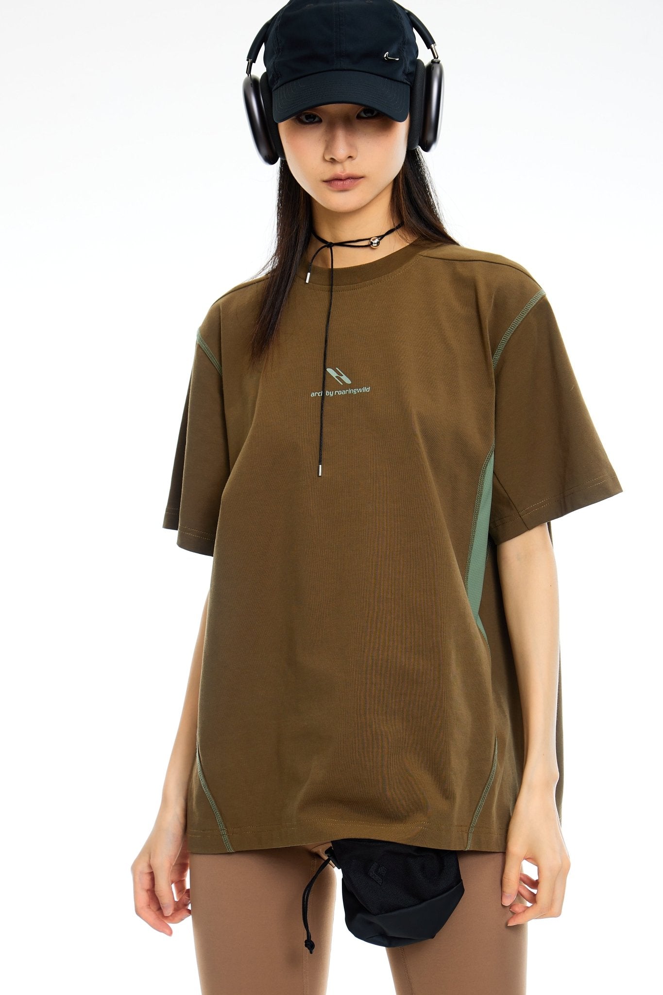 ARCH Patchwork Cooling T - shirt in Dark Green | MADAX