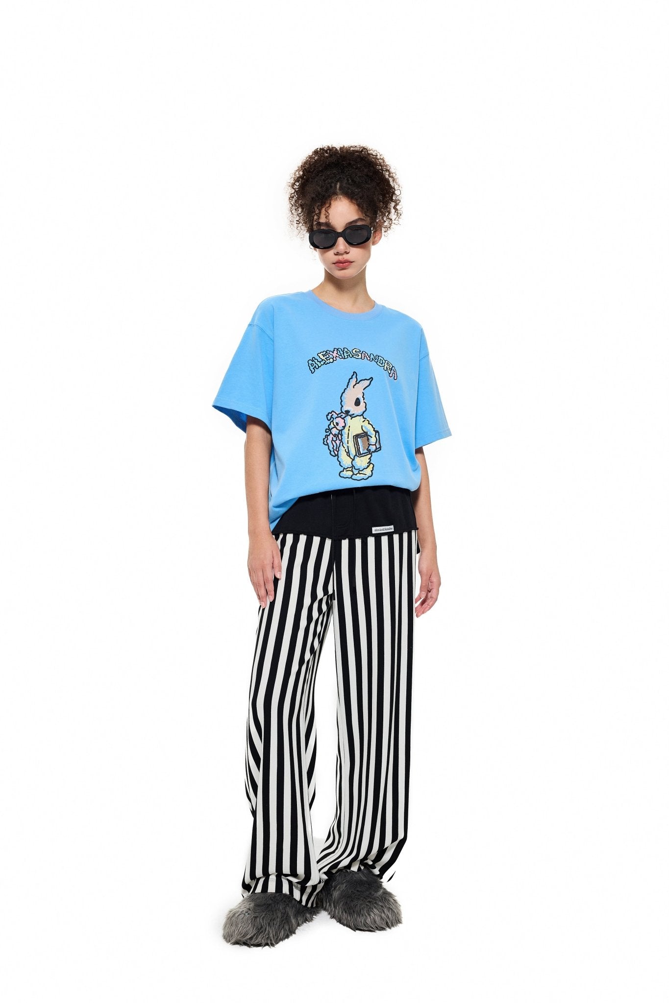 ALEXIA SANDRA Patchwork Striped Trousers | MADA IN CHINA