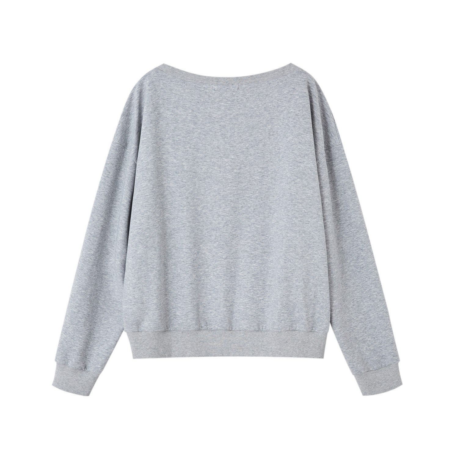 SOMESOWE Pearl Dachshund Off - shoulder Sweatshirt In Gray | MADAX