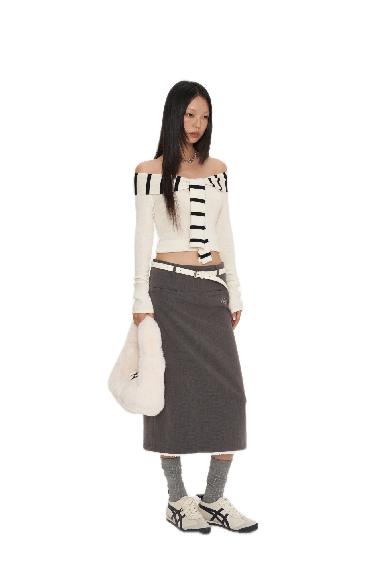 NAWS Pencil Skirt In Gray | MADAX