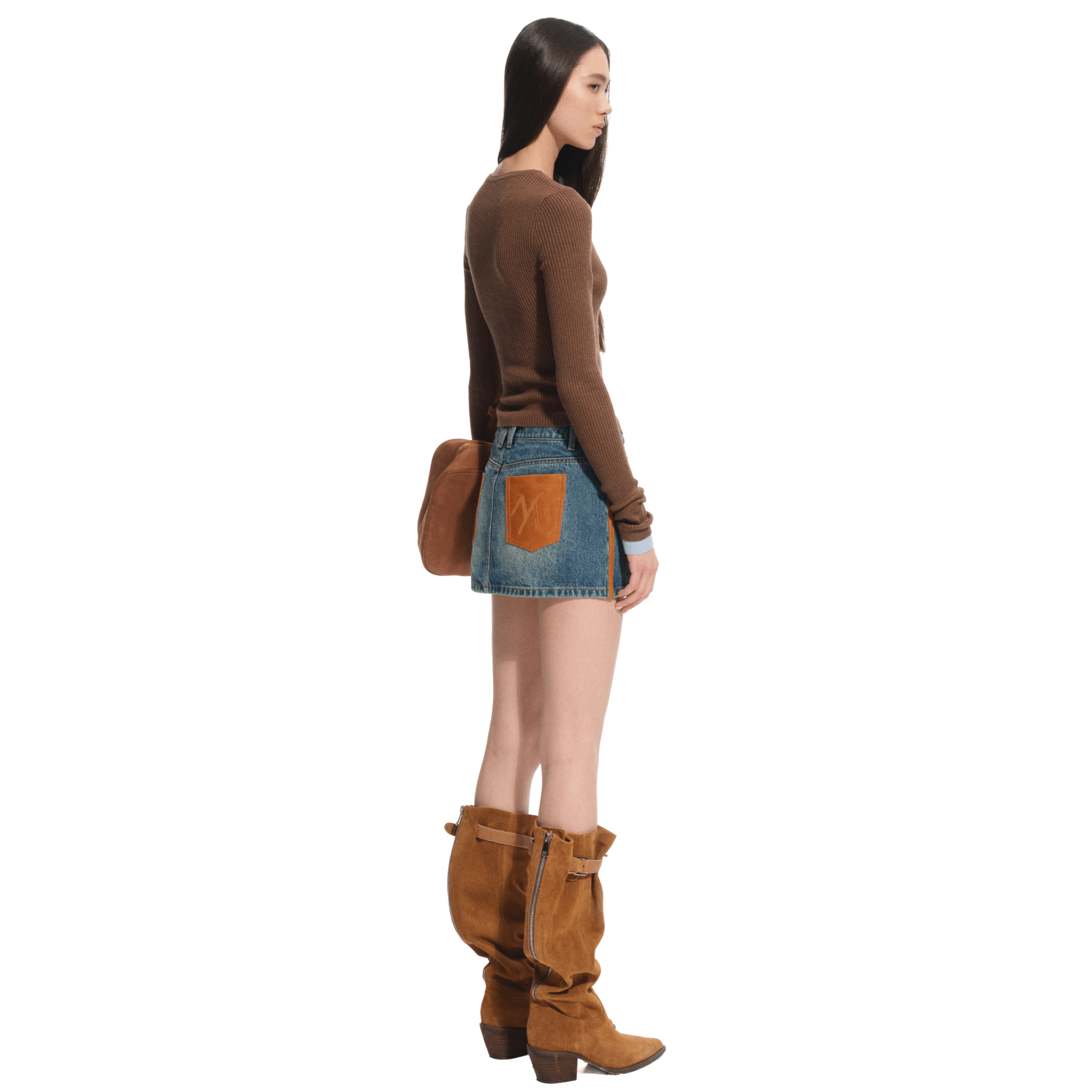 NAWS Perth Knit Top in Brown | MADAX