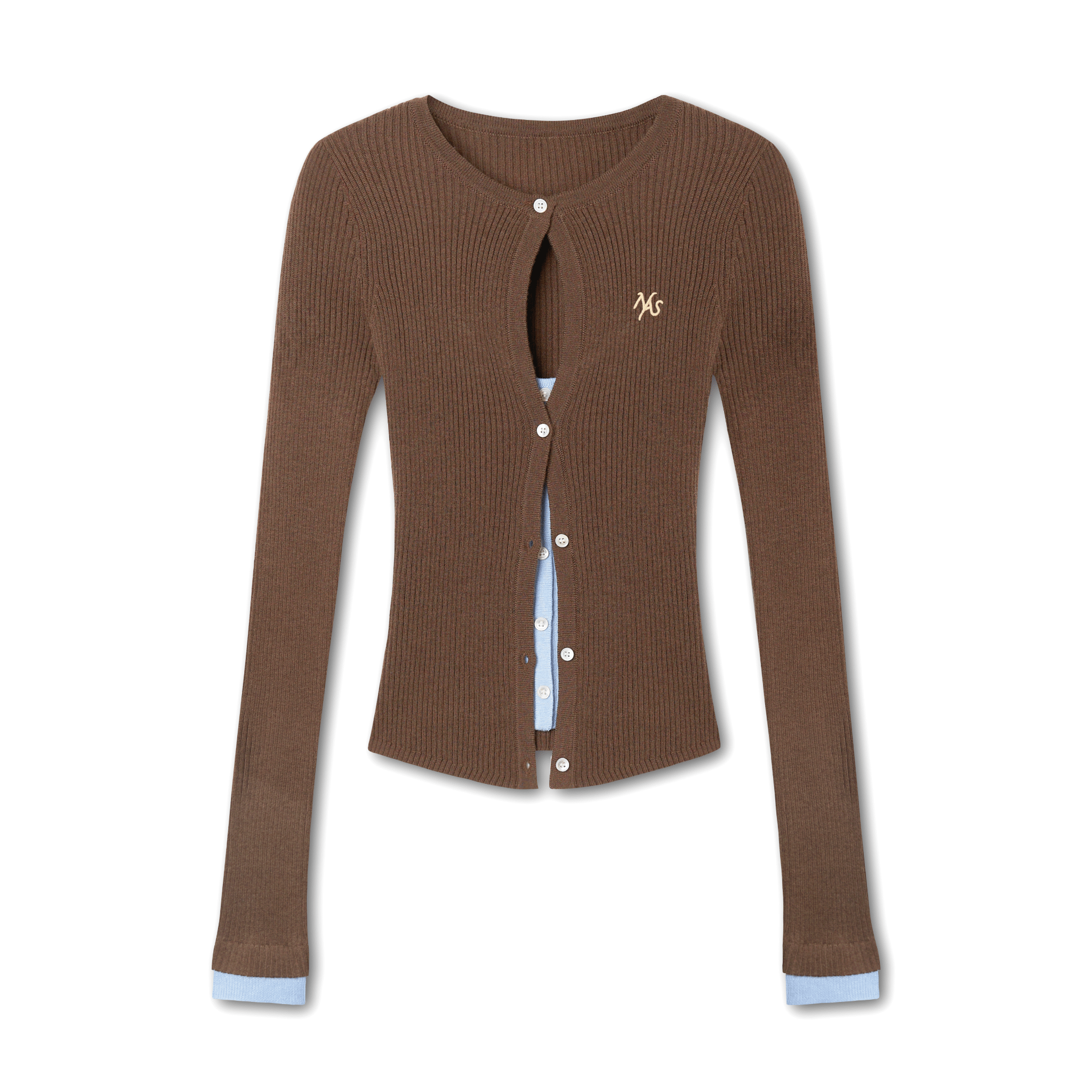 NAWS Perth Knit Top in Brown | MADAX