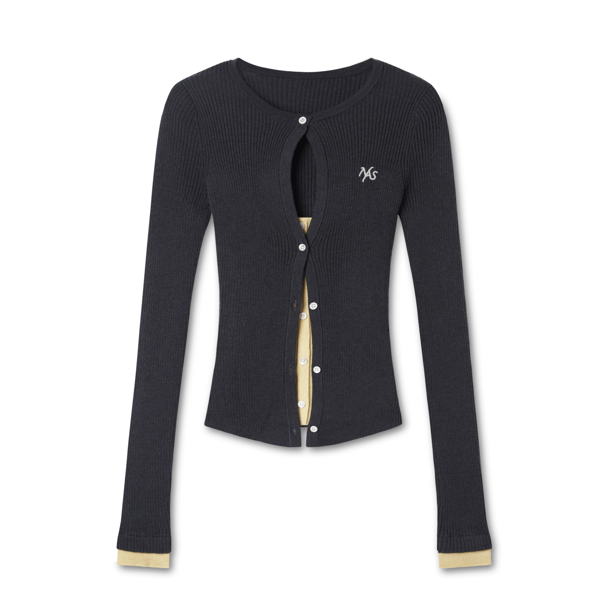 NAWS Perth Knit Top in Grey | MADAX