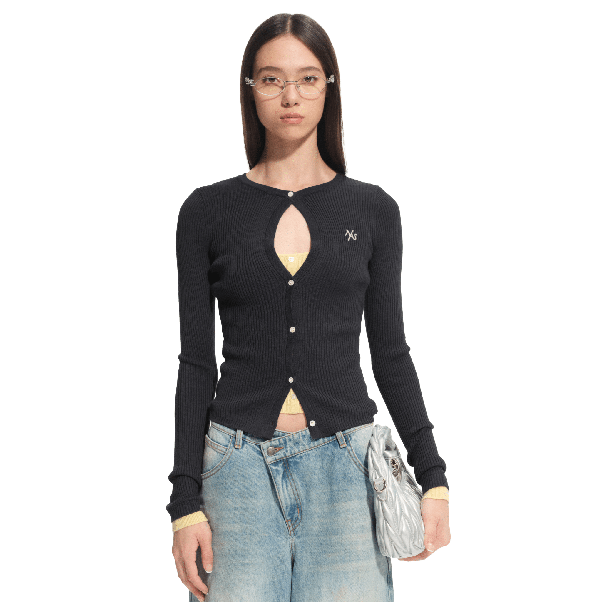 NAWS Perth Knit Top in Grey | MADAX