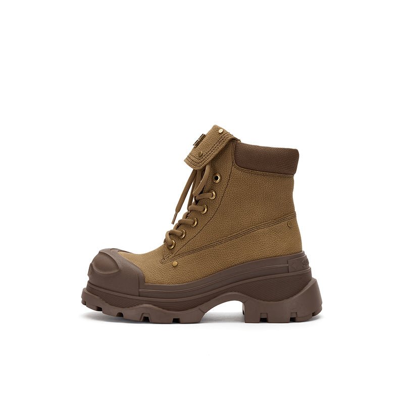 Sugar Su Phantom Butterfly Mechanical Sole Outdoor Casual Boots Brown | MADAX