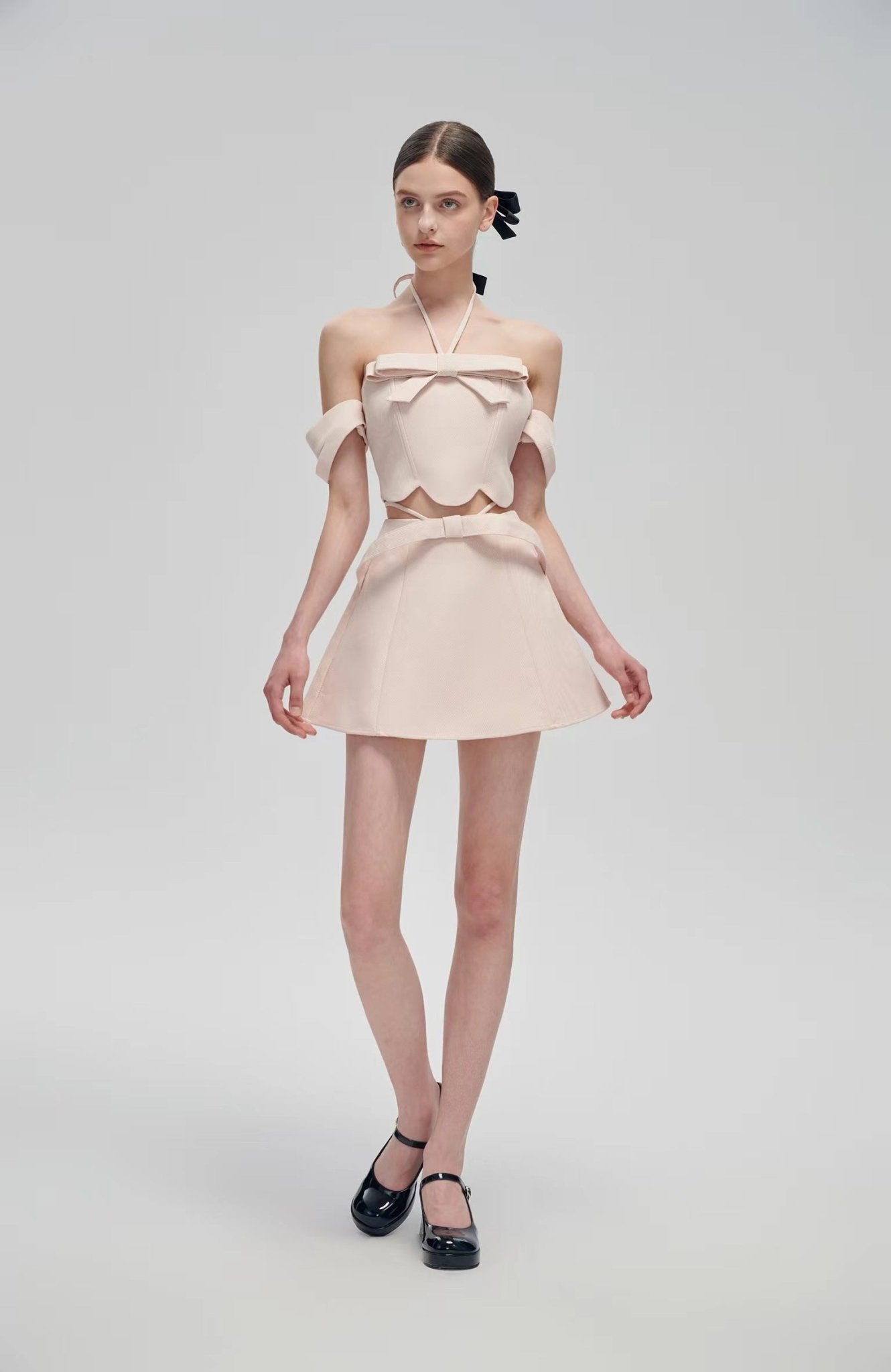 Fa sogno Pink Bow Tie Two - piece Dress | MADA IN CHINA