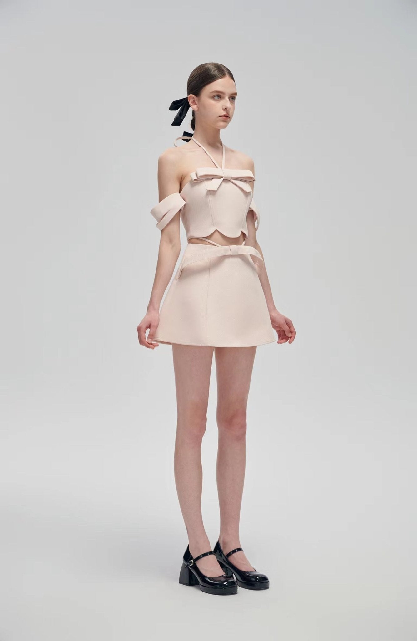 Fa sogno Pink Bow Tie Two - piece Dress | MADA IN CHINA