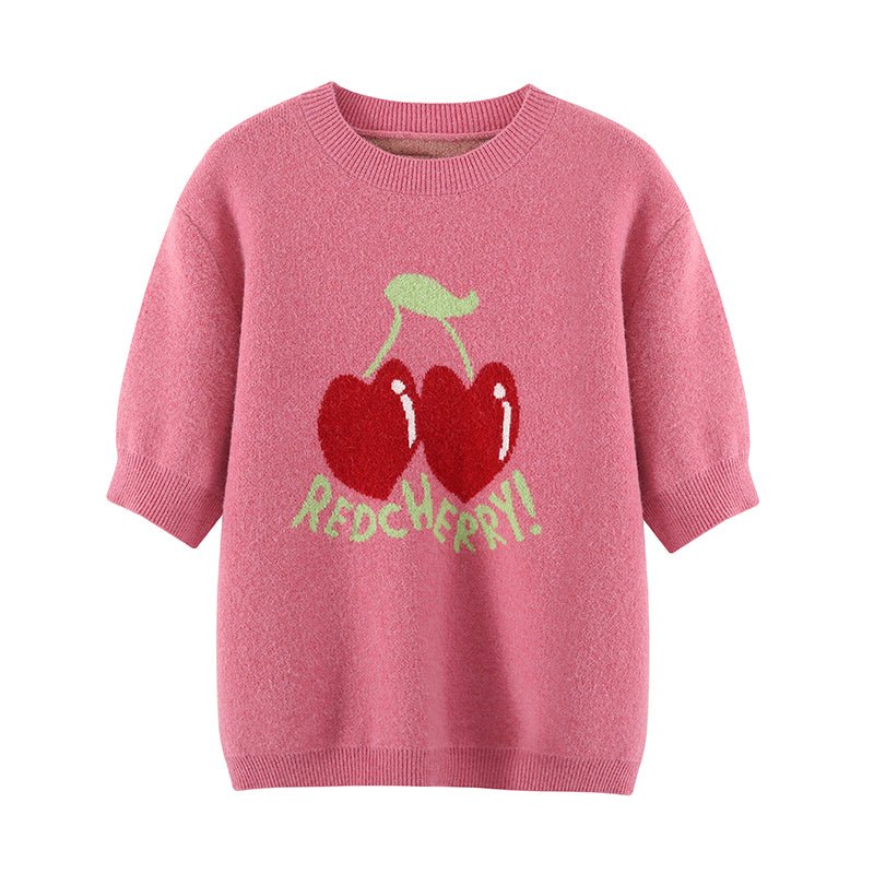 SOMESOWE Pink Cherry Fruit T - shirt | MADAX