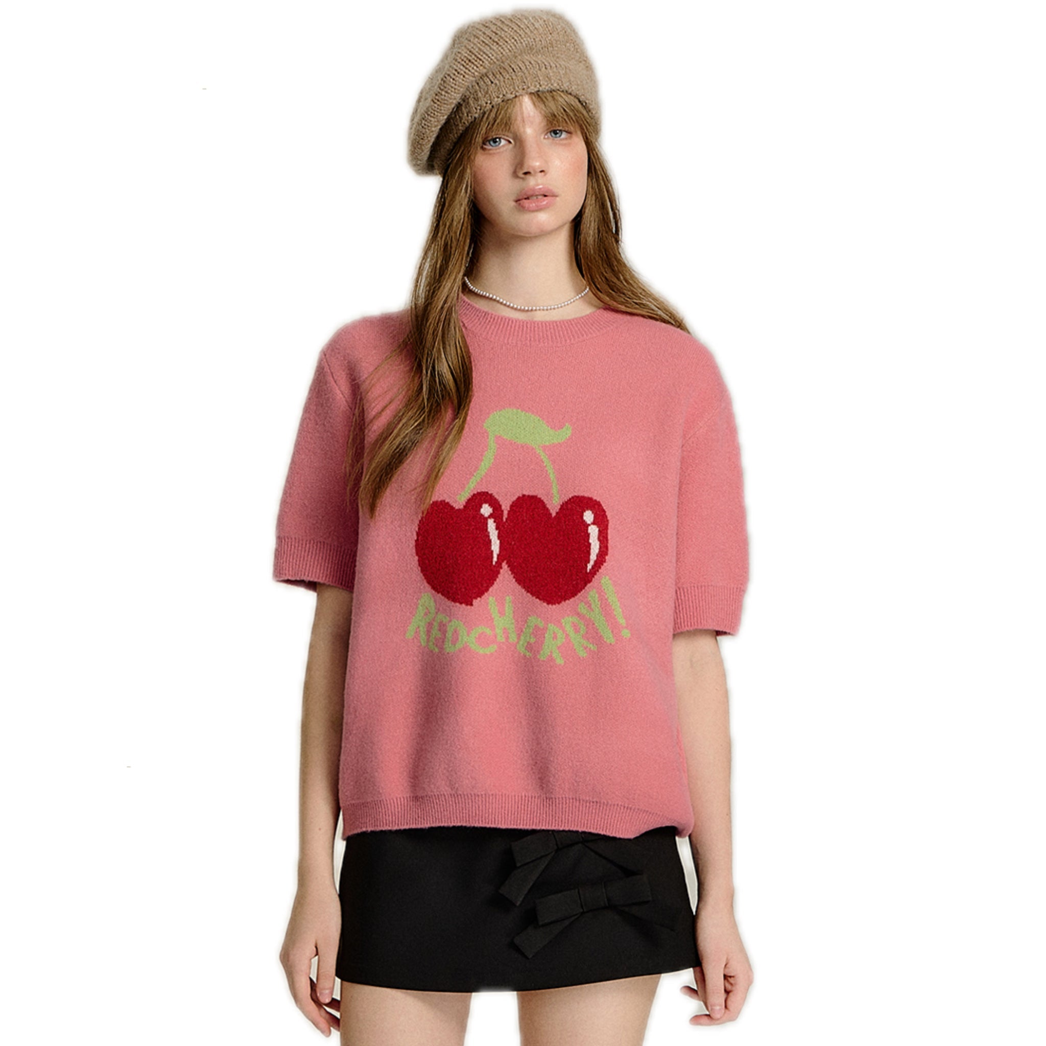 SOMESOWE Pink Cherry Fruit T - shirt | MADAX