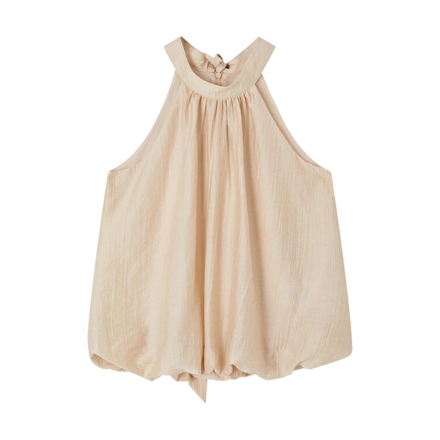 SOMESOWE Pink Halter Neck Top with Tie | MADAX