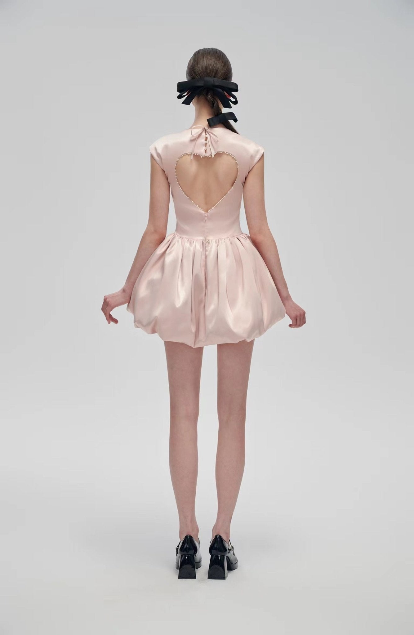 Fa sogno Pink Sequined Heart Swan Skirt | MADA IN CHINA