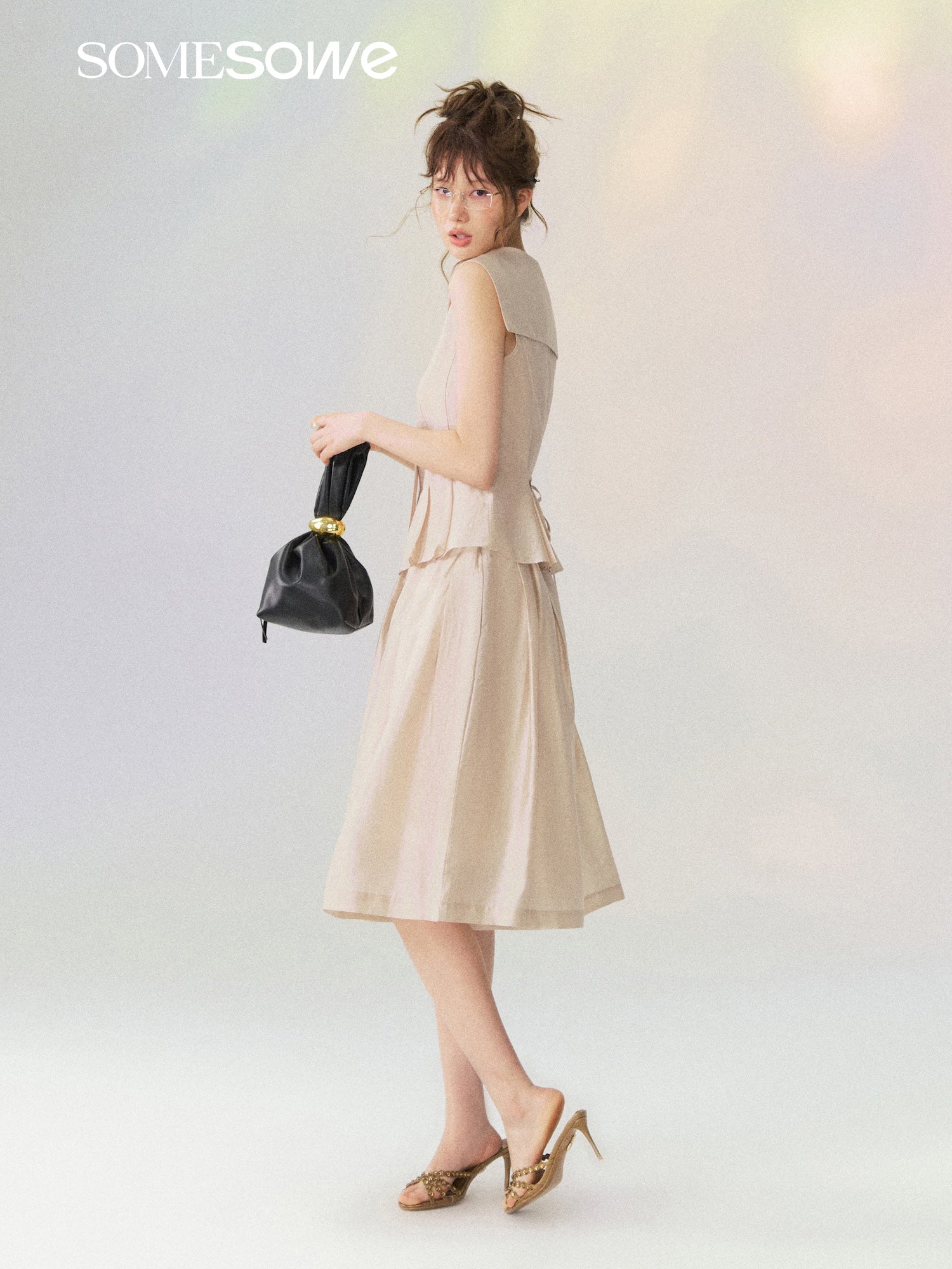 SOMESOWE Pink Sleeveless Fitted Shirt | MADAX