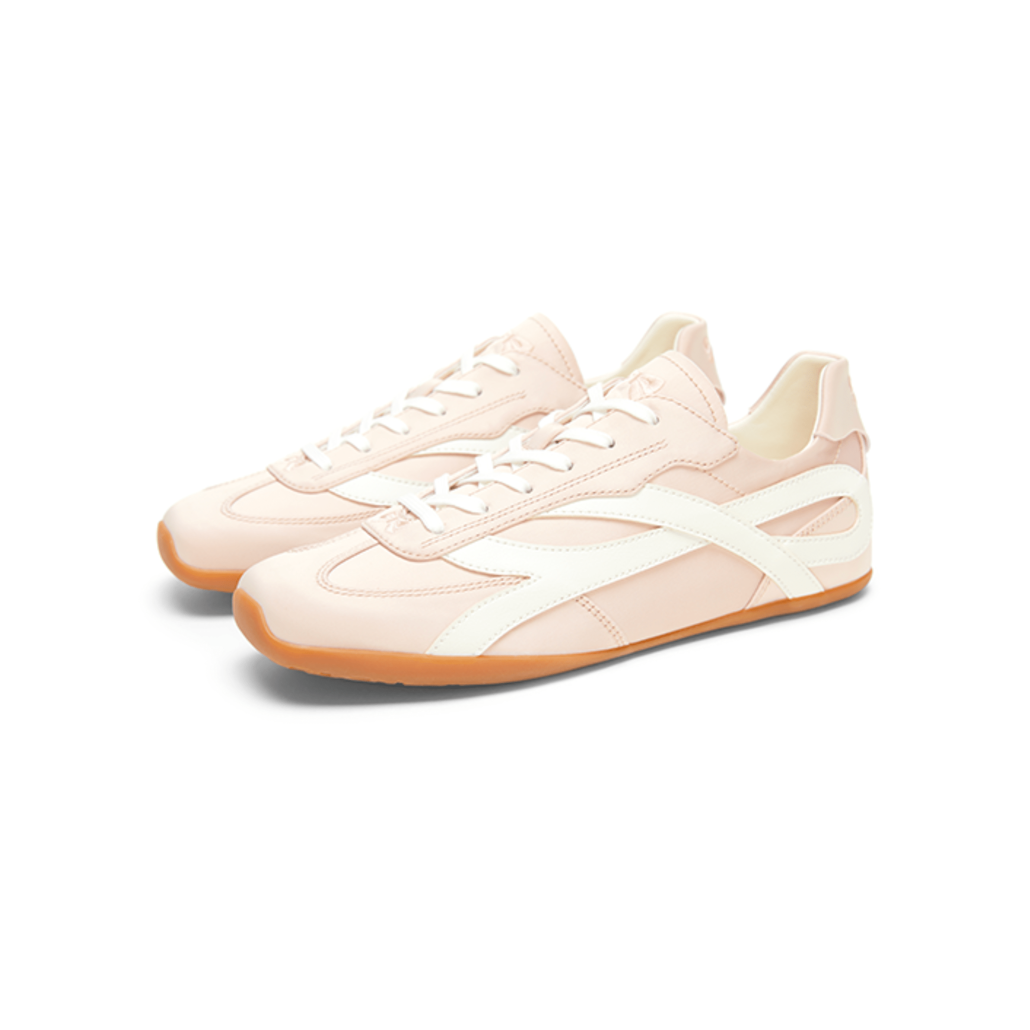 SMILEREPUBLIC Pink Square Toed Side Bow Mark Training Shoes | MADAX