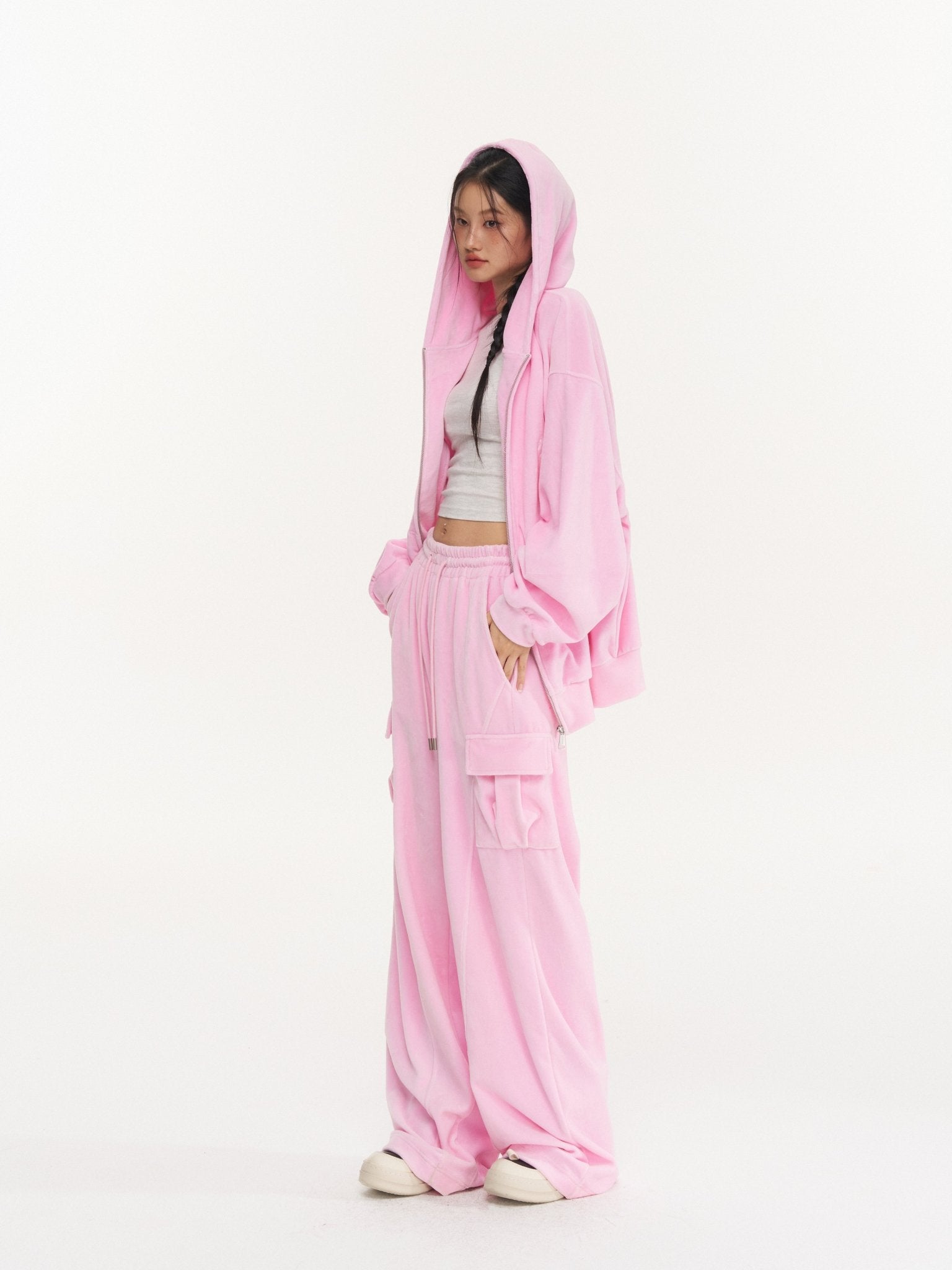 NAWS Pink Velvet hoodie | MADAX