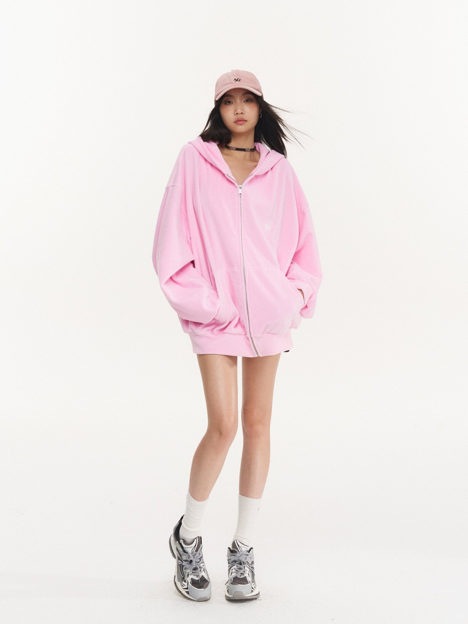 NAWS Pink Velvet hoodie | MADAX